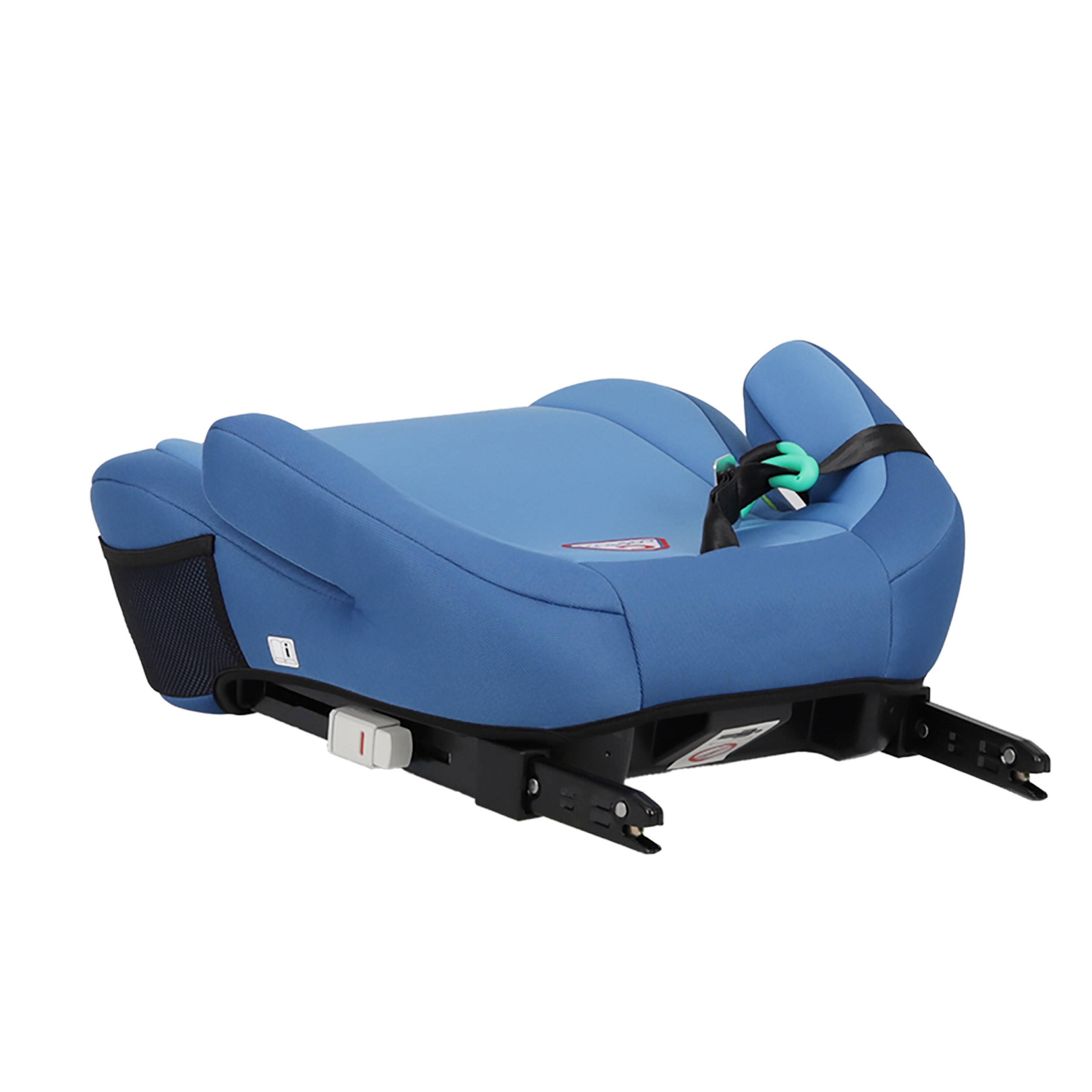 capsula® Sitzerhöhung JR-4-i-Fix i-Size ISOFIX Autokindersitz Pkw blau R129 zertifiziert 125-150 cm,