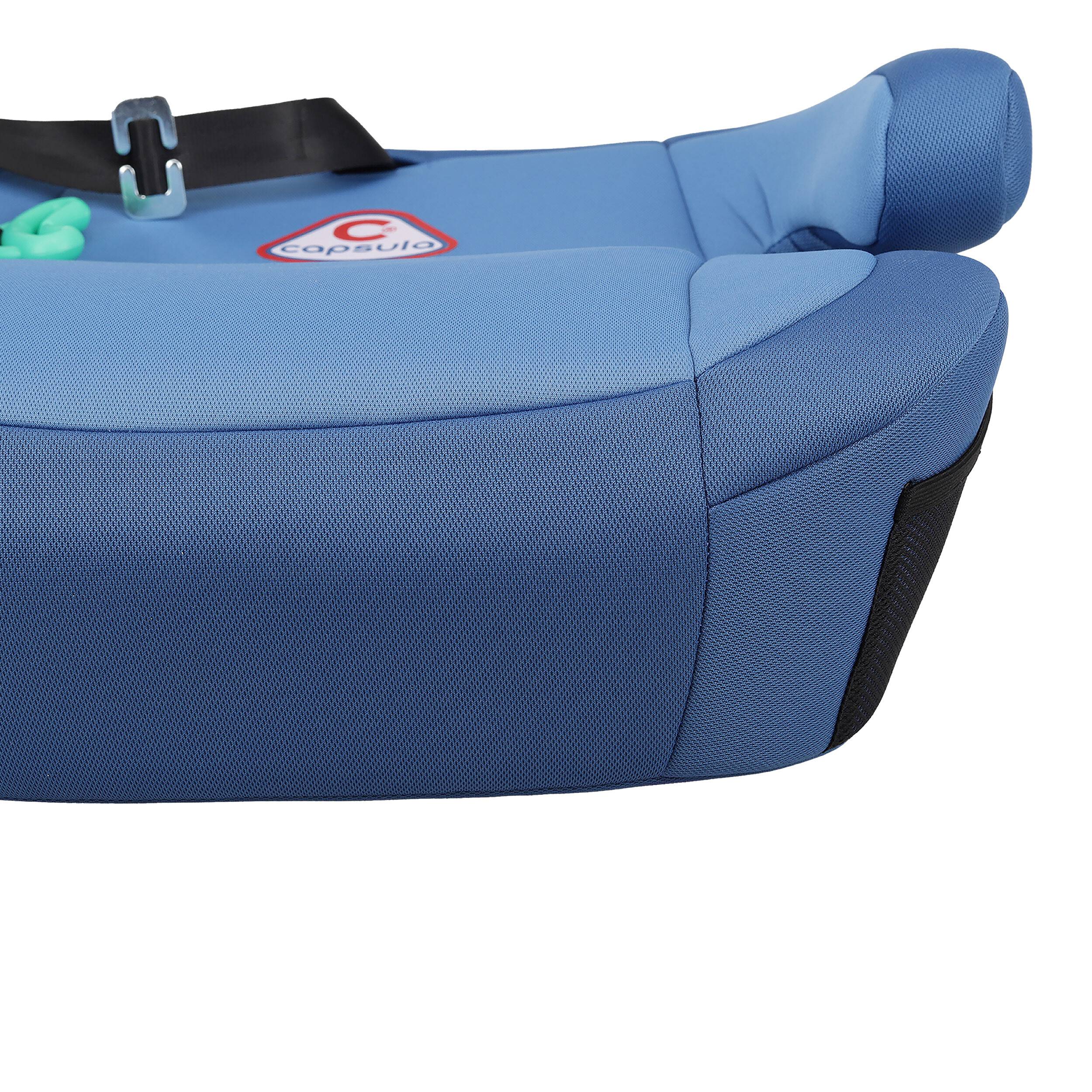 capsula® Sitzerhöhung JR-4-i-Fix i-Size ISOFIX Autokindersitz Pkw blau R129 zertifiziert 125-150 cm,