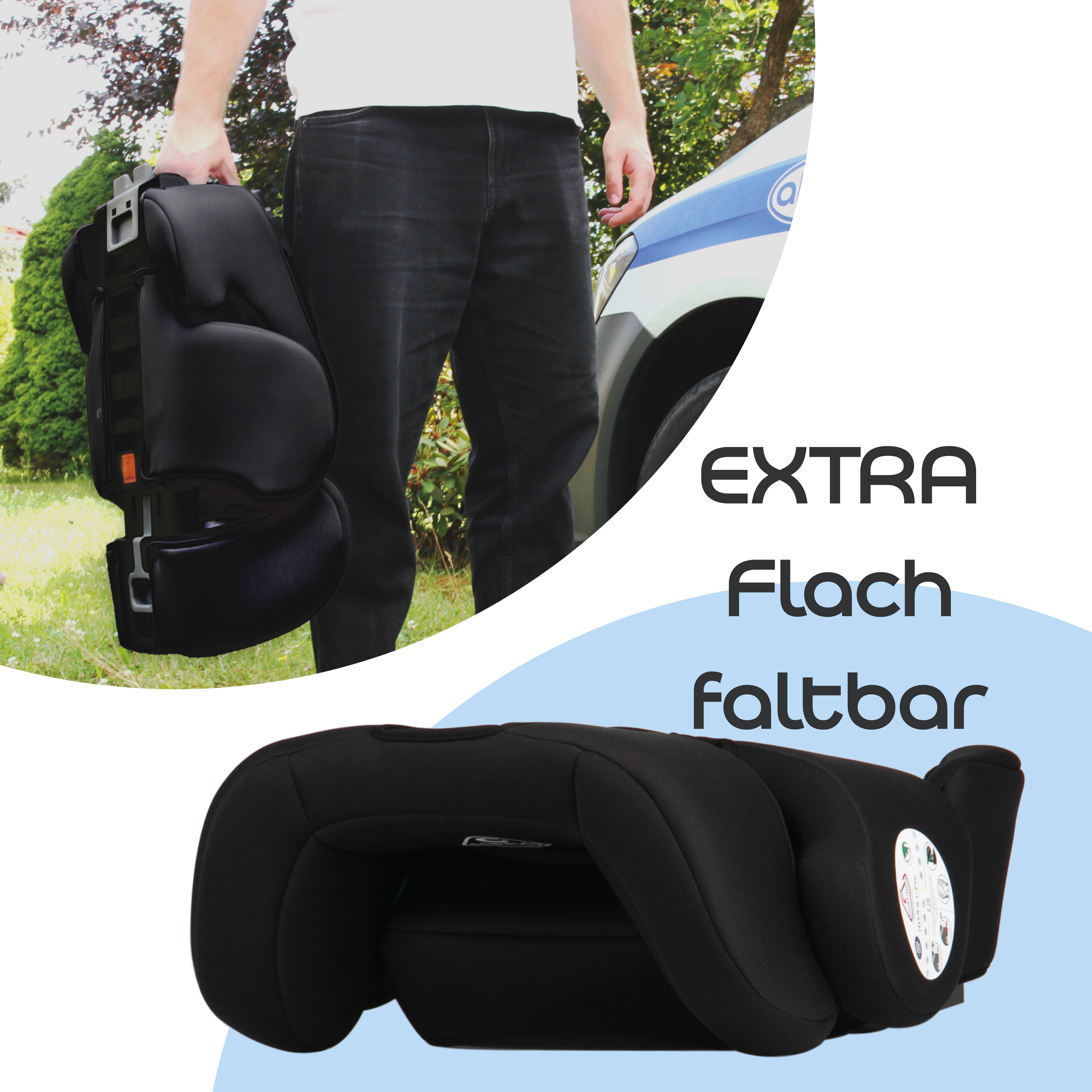 capsula® Kindersitz-Isofix-I-Size I Gruppe II/III, 15–36 kg, 100–150 cm, 4–12 Jahre, faltbar, 14-fach verstellbar,