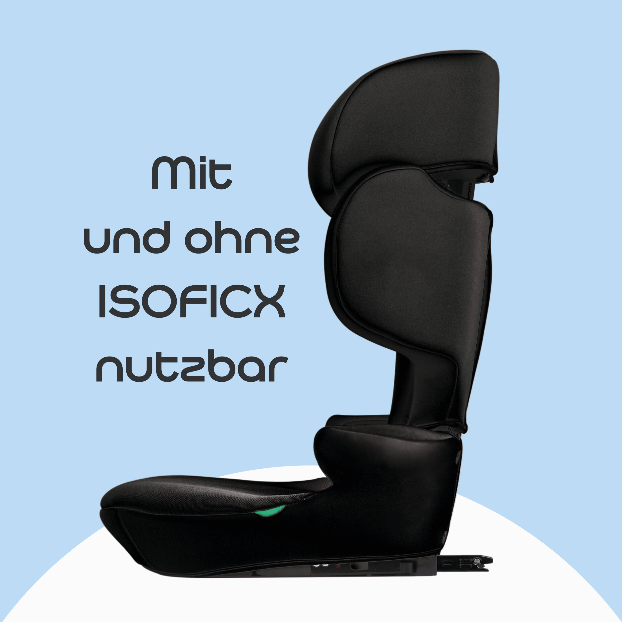 capsula® Kindersitz-Isofix-I-Size 15-36kg Autokindersitz 95-150 cm, 4-12 Jahre Gruppe II/III Autositz Sitzschale für