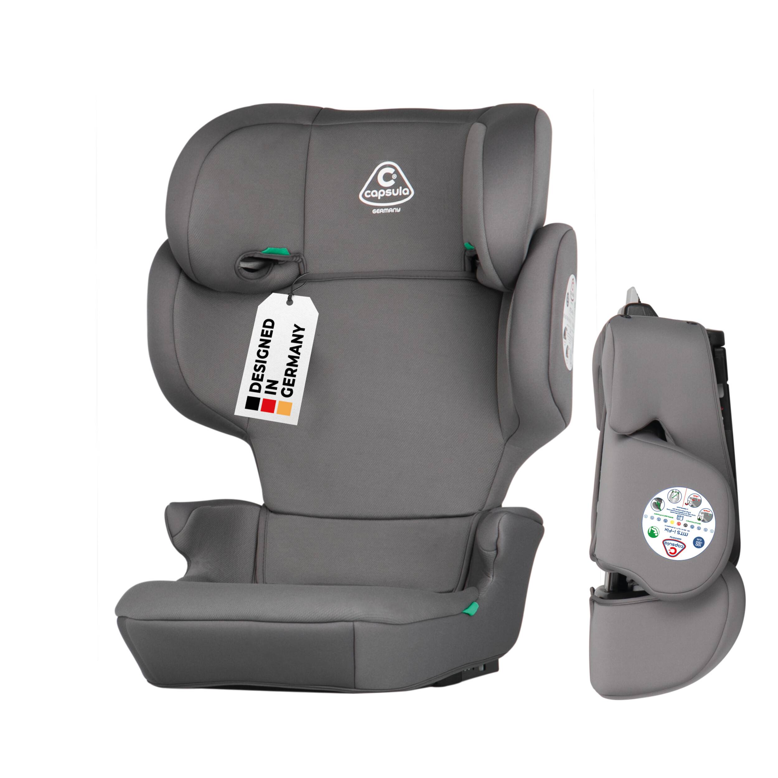 capsula® Kindersitz-Isofix-I-Size 15-36kg Autokindersitz 95-150 cm, 4-12 Jahre Gruppe II/III Autositz Sitzschale für