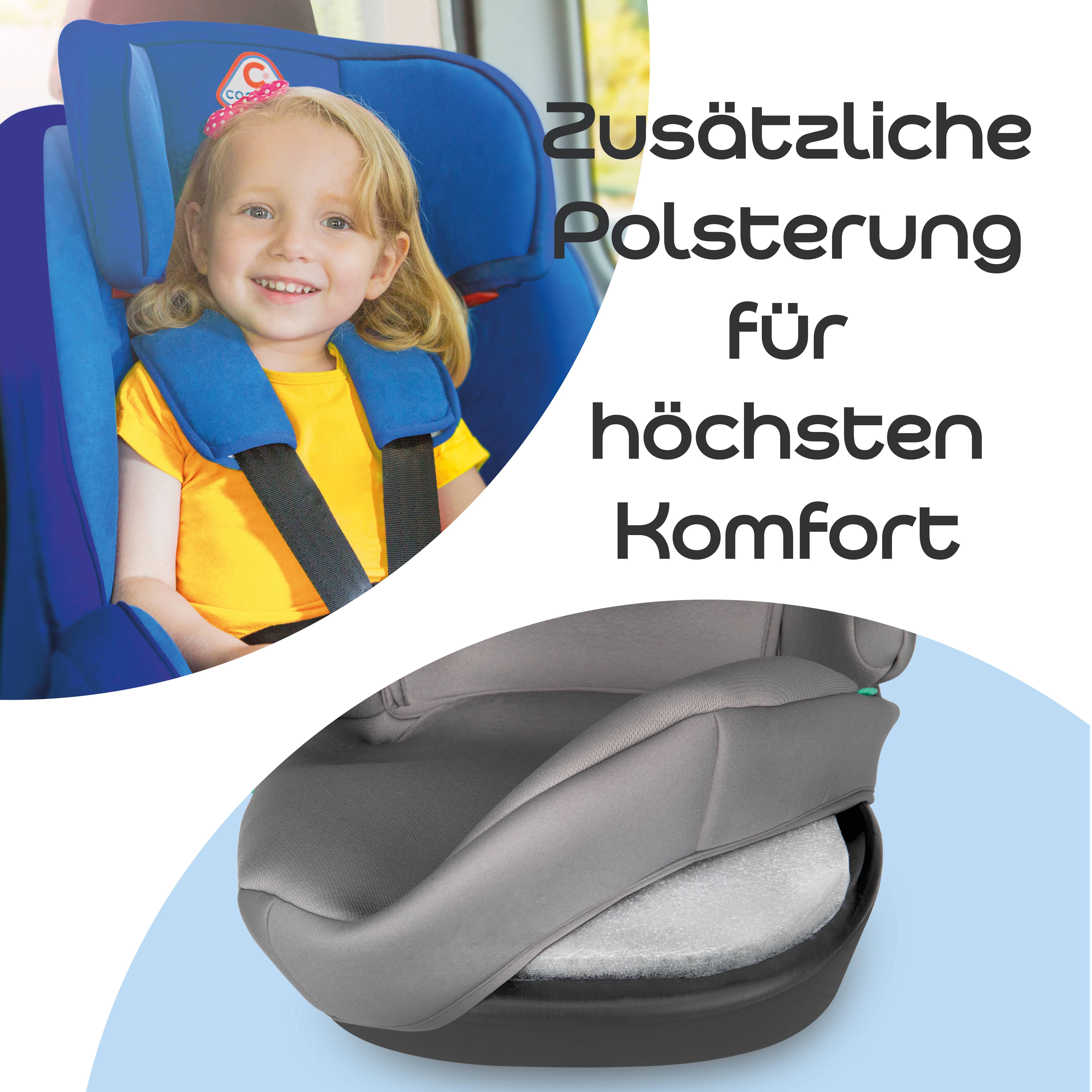 capsula® Kindersitz-Isofix-I-Size I Gruppe II/III, 15–36 kg, 100–150 cm, 4–12 Jahre, faltbar, 14-fach verstellbar,