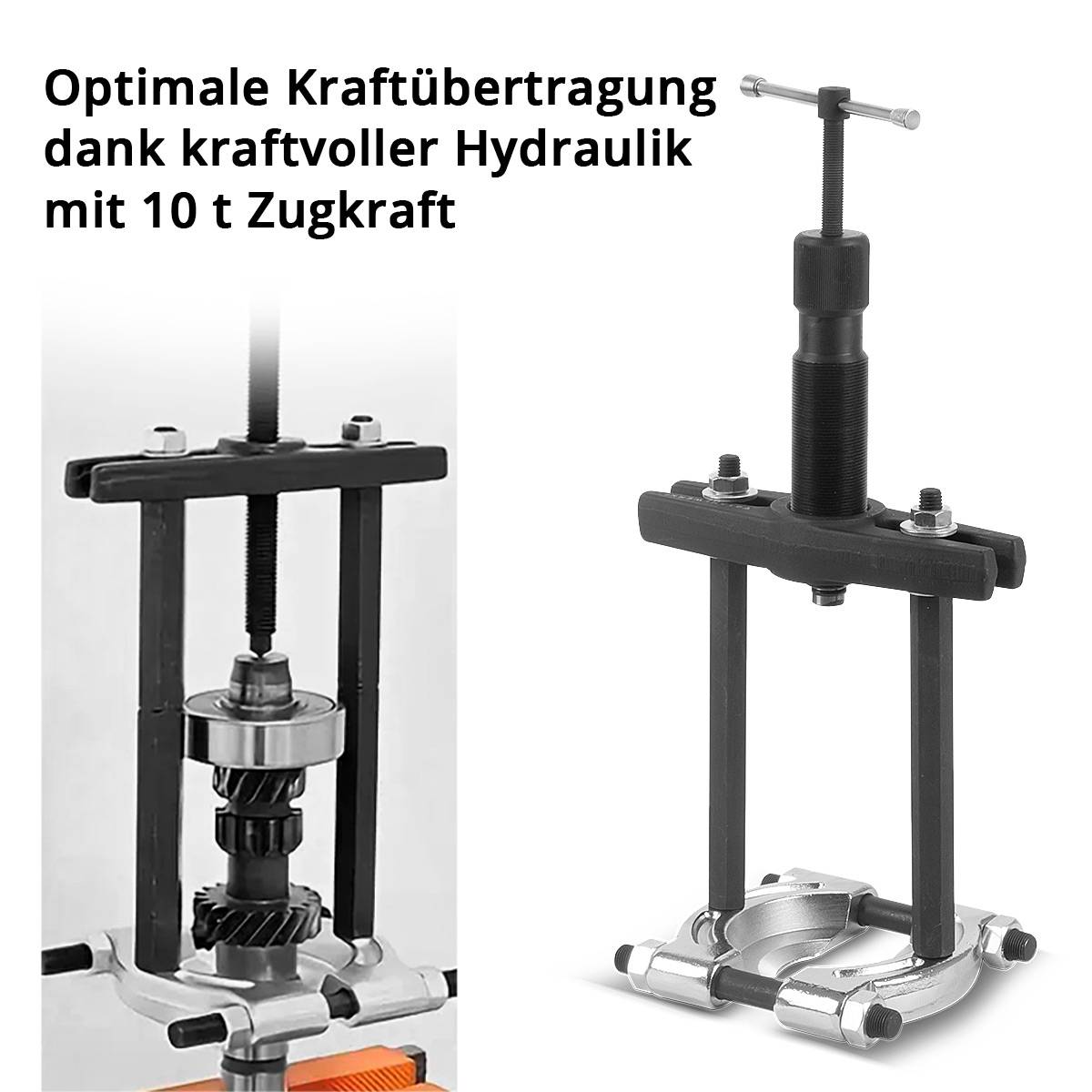 STAHLWERK Lagerabzieher Hydraulischer Universal Abzieher mit 10 t Zugkraft