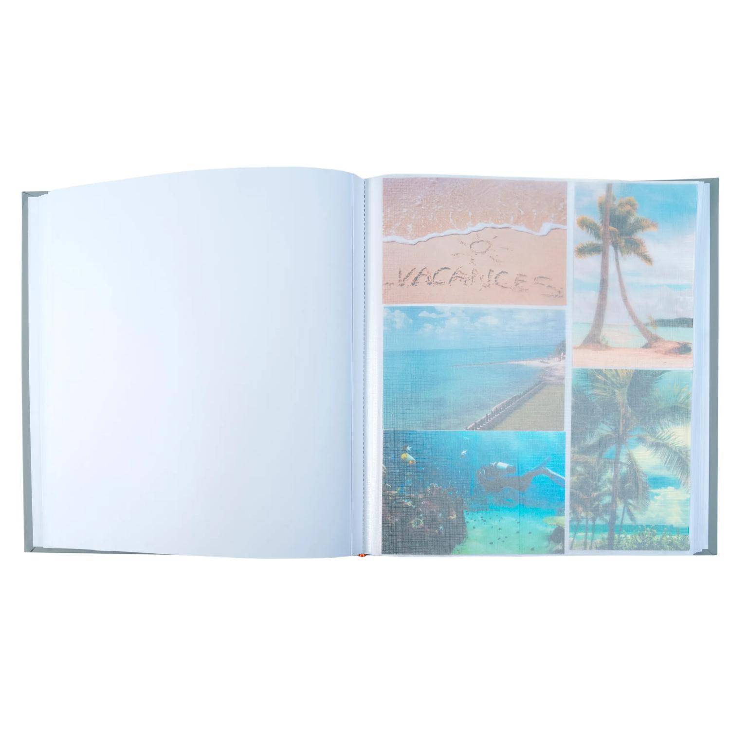 Exacompta Fotoalbum, 60 Seiten weiß, 29x32 cm, AutentiK - Blaugrau - 16365E