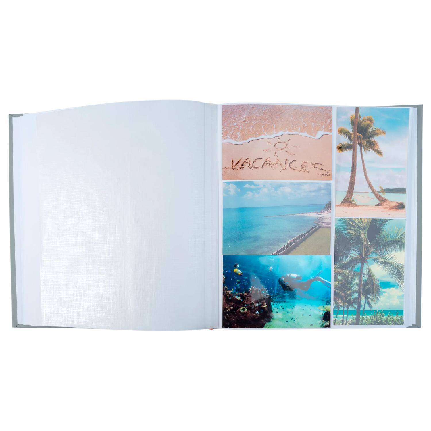 Exacompta Fotoalbum, 60 Seiten weiß, 29x32 cm, AutentiK - Blaugrau - 16365E