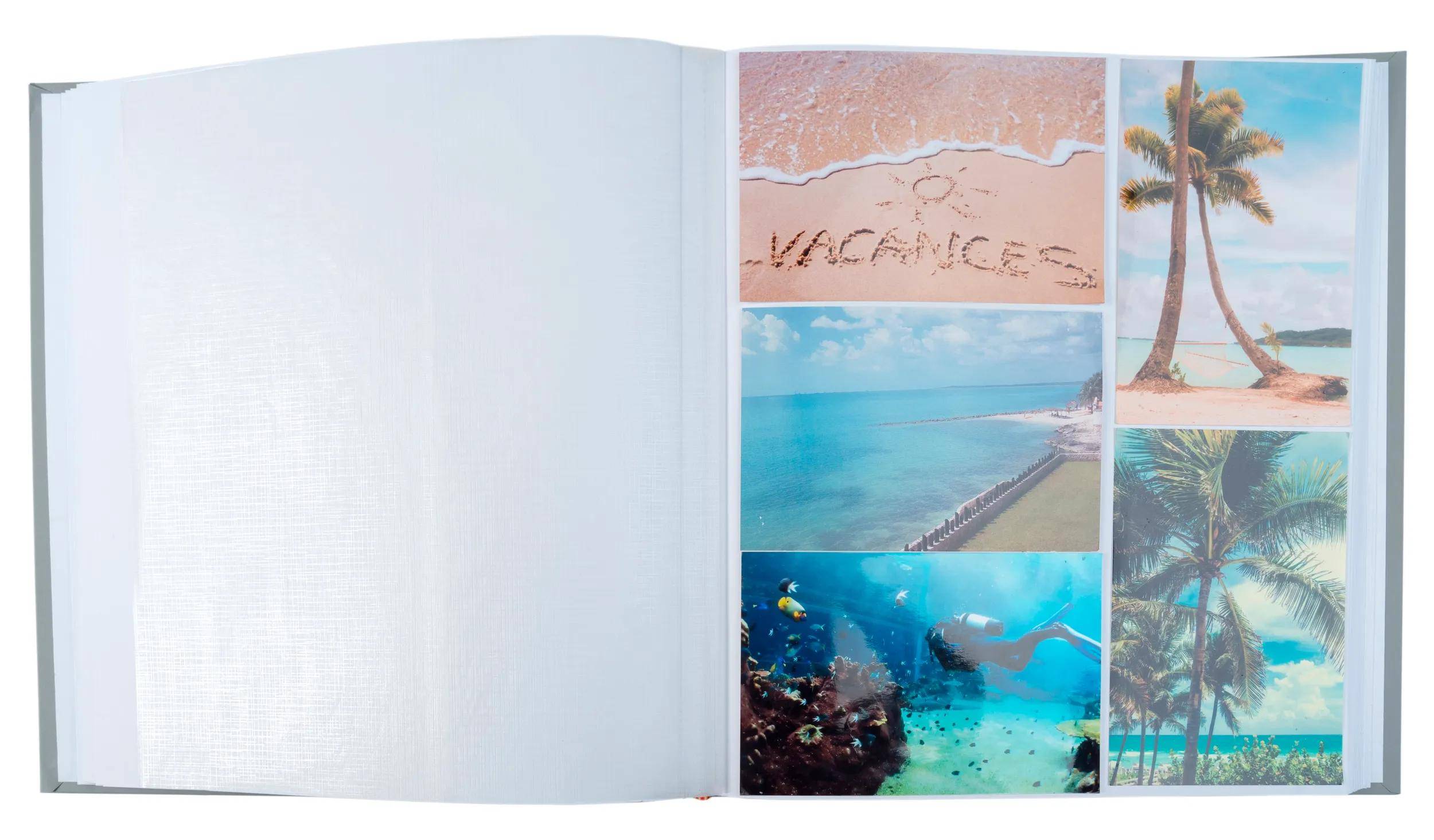 Exacompta Fotoalbum, 60 Seiten weiß, 29x32 cm, AutentiK - Blaugrau - 16365E