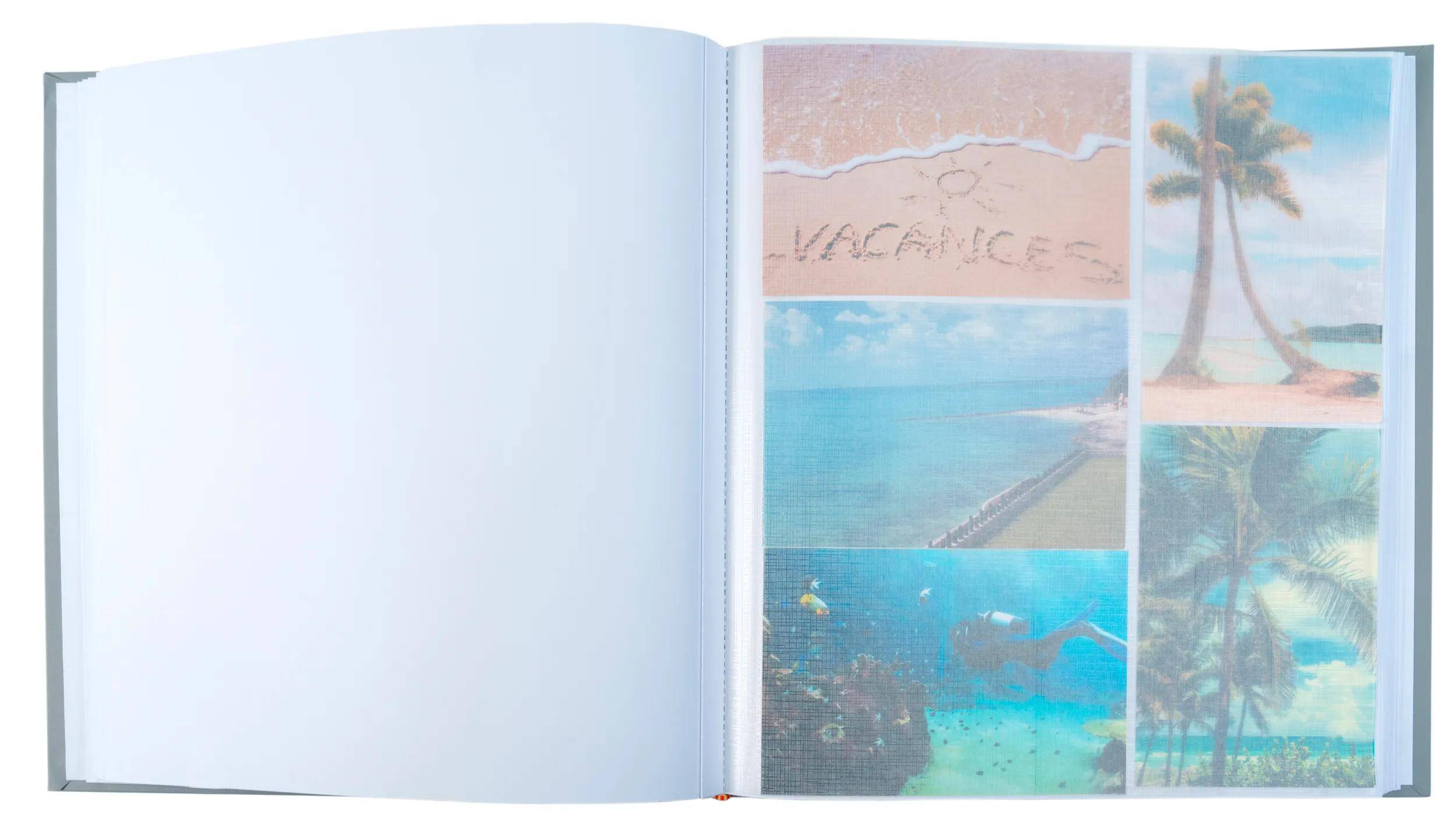 Exacompta Fotoalbum, 60 Seiten weiß, 29x32 cm, AutentiK - Blaugrau - 16365E