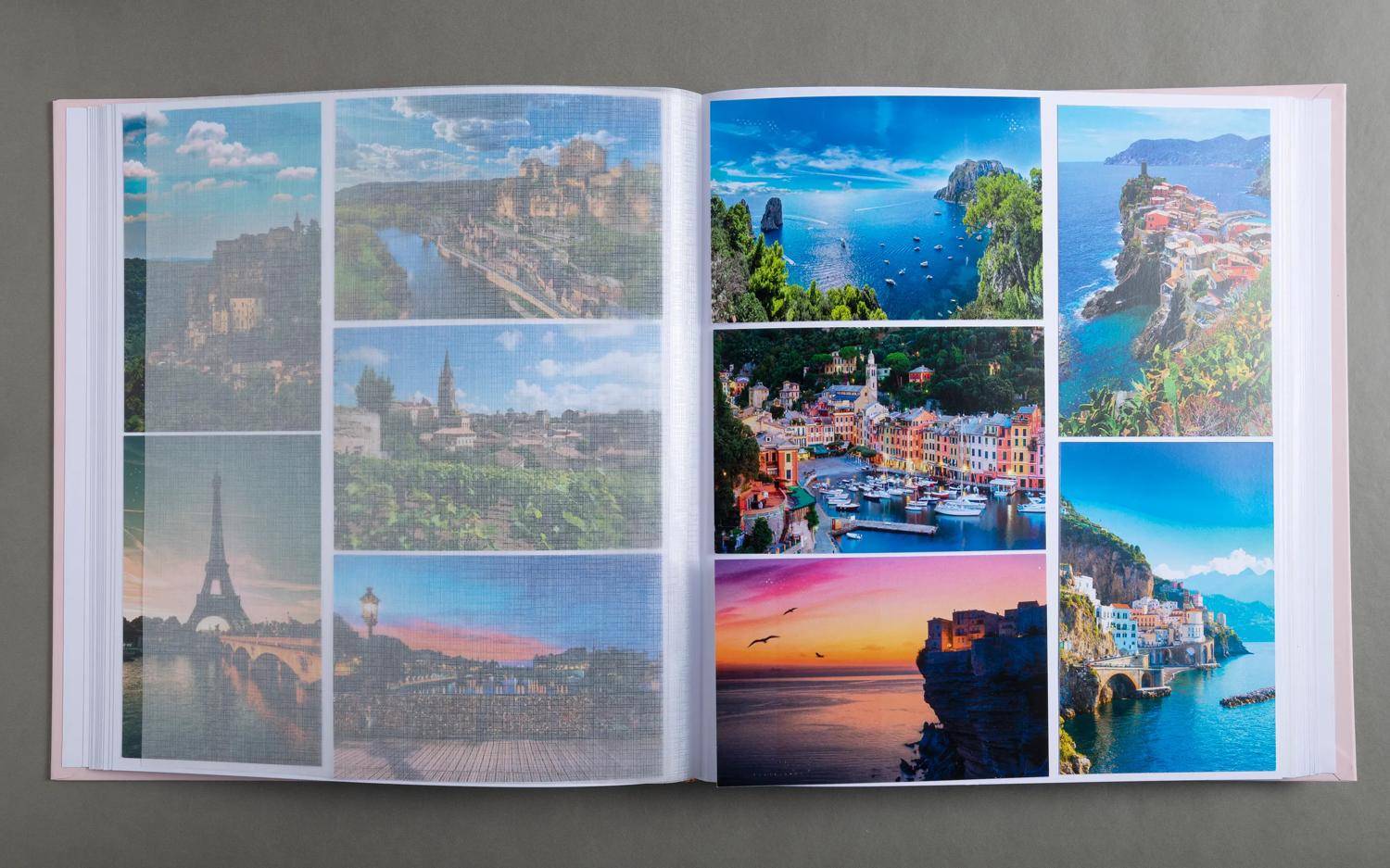 Exacompta Fotoalbum, 60 Seiten weiß, 29x32 cm, AutentiK - Bonbonrosa - 16364E