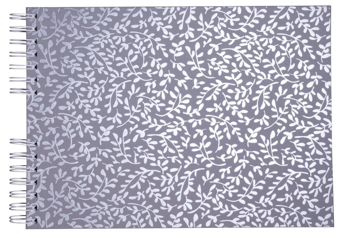 Exacompta Fotoalbum Spiralbindung 50S weiß 32x22 cm AutentiK - Blaugrau - 16065E