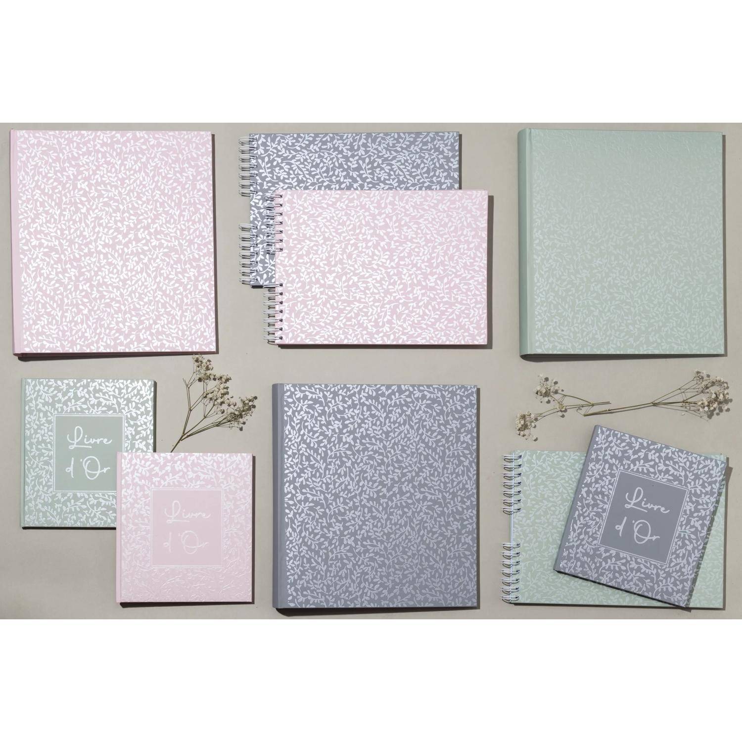 Exacompta Fotoalbum Spiralbindung 50S weiß 32x22 cm AutentiK Salbeigrün - 16063E