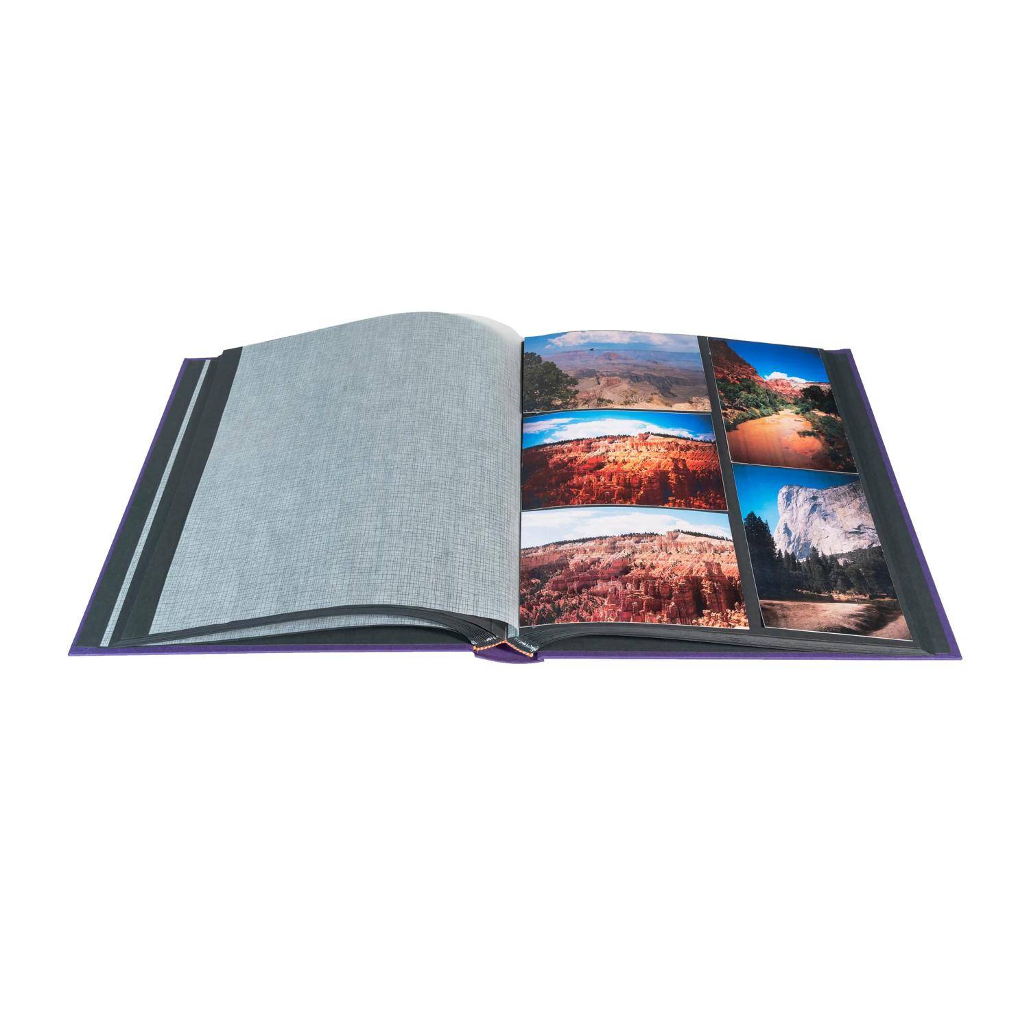 Exacompta Fotoalbum, 60 Seiten schwarz, 29x32 cm, Japan - Violett - 16303E