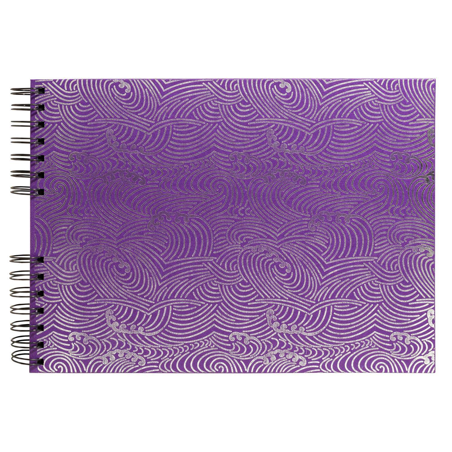 Exacompta Fotoalbum mit Spiralbindung 50S schwarz 32x22cm Japan Violett - 16503E