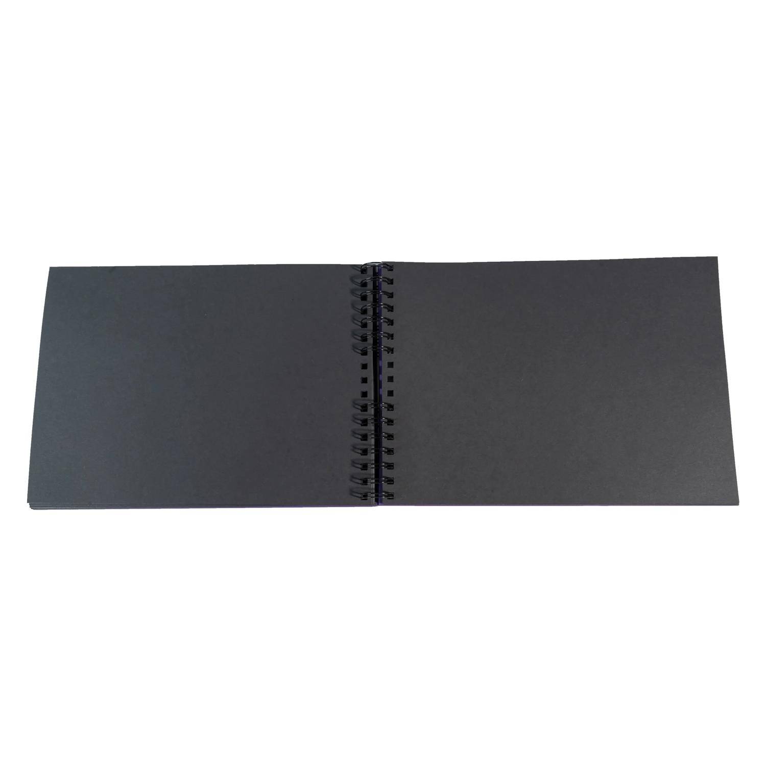 Exacompta Fotoalbum mit Spiralbindung 50S schwarz 32x22cm Japan Violett - 16503E