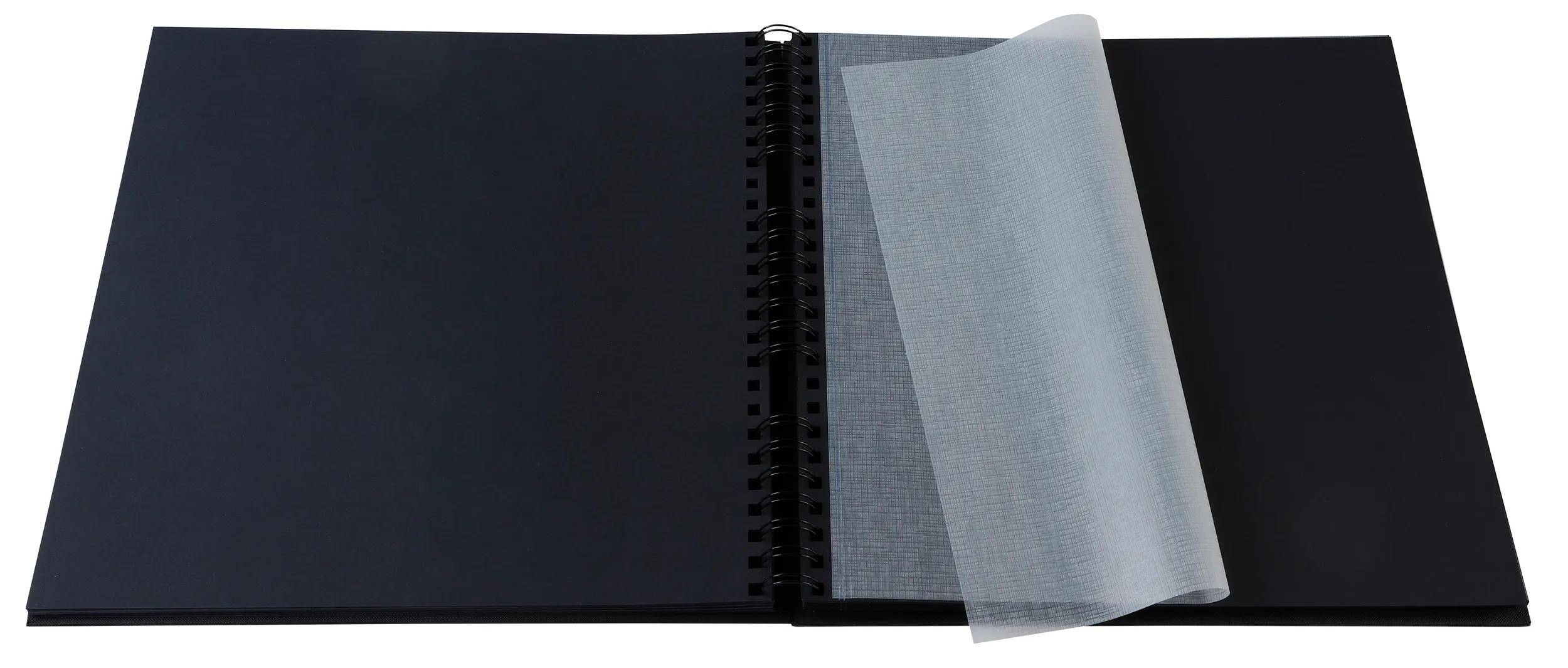 Exacompta Fotoalbum mit Spiralbindung 60S schwarz 32x32 cm - Schwarz - 16848E