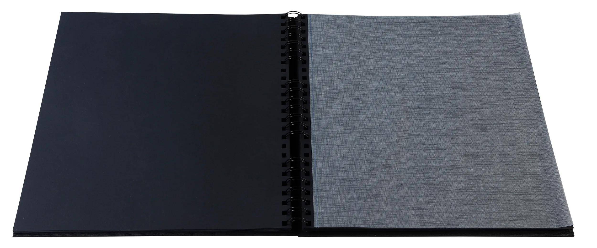 Exacompta Fotoalbum mit Spiralbindung 60S schwarz 32x32 cm - Schwarz - 16848E