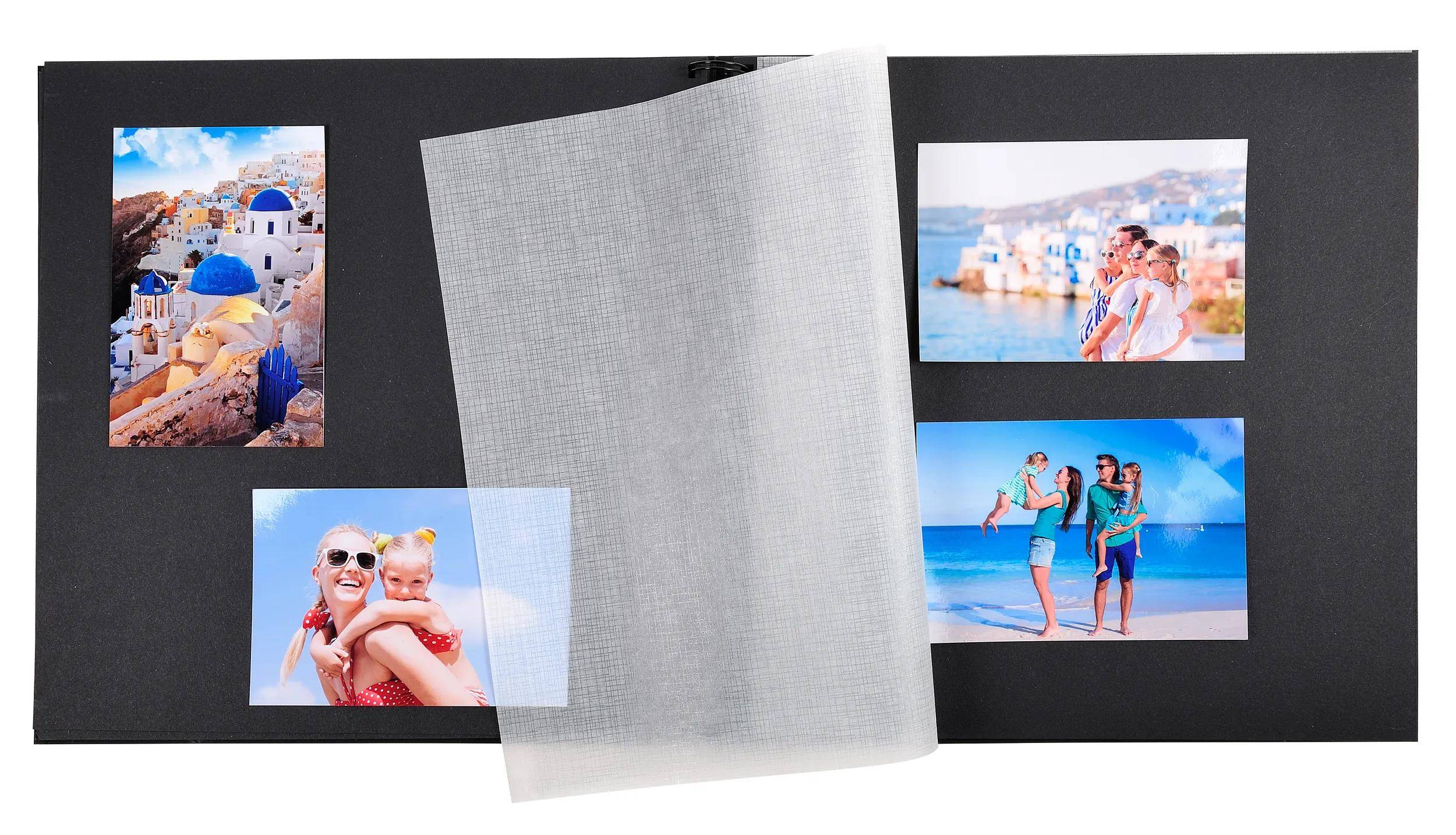 Exacompta Fotoalbum mit Spiralbindung 60S schwarz 32x32 cm - Schwarz - 16848E