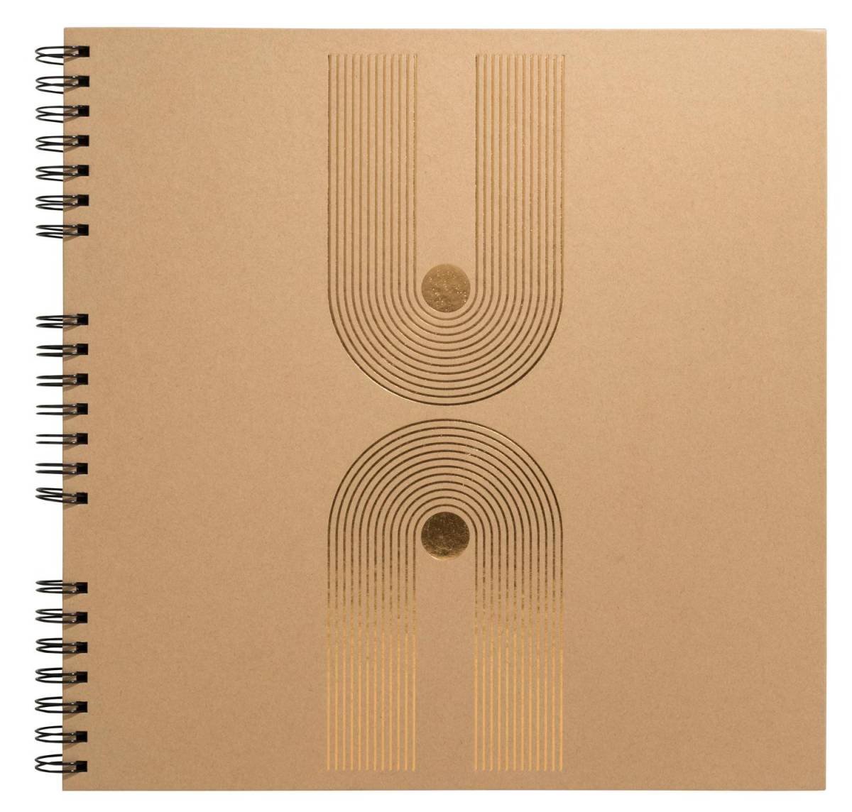 Exacompta Fotoalbum mit Spiralbindung 60S schwarz 32x32 cm - Kraft - 16849E