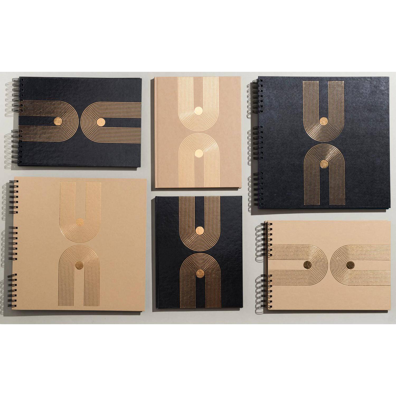 Exacompta Fotoalbum mit Spiralbindung 50S schwarz 32x22 cm - Kraft - 16749E