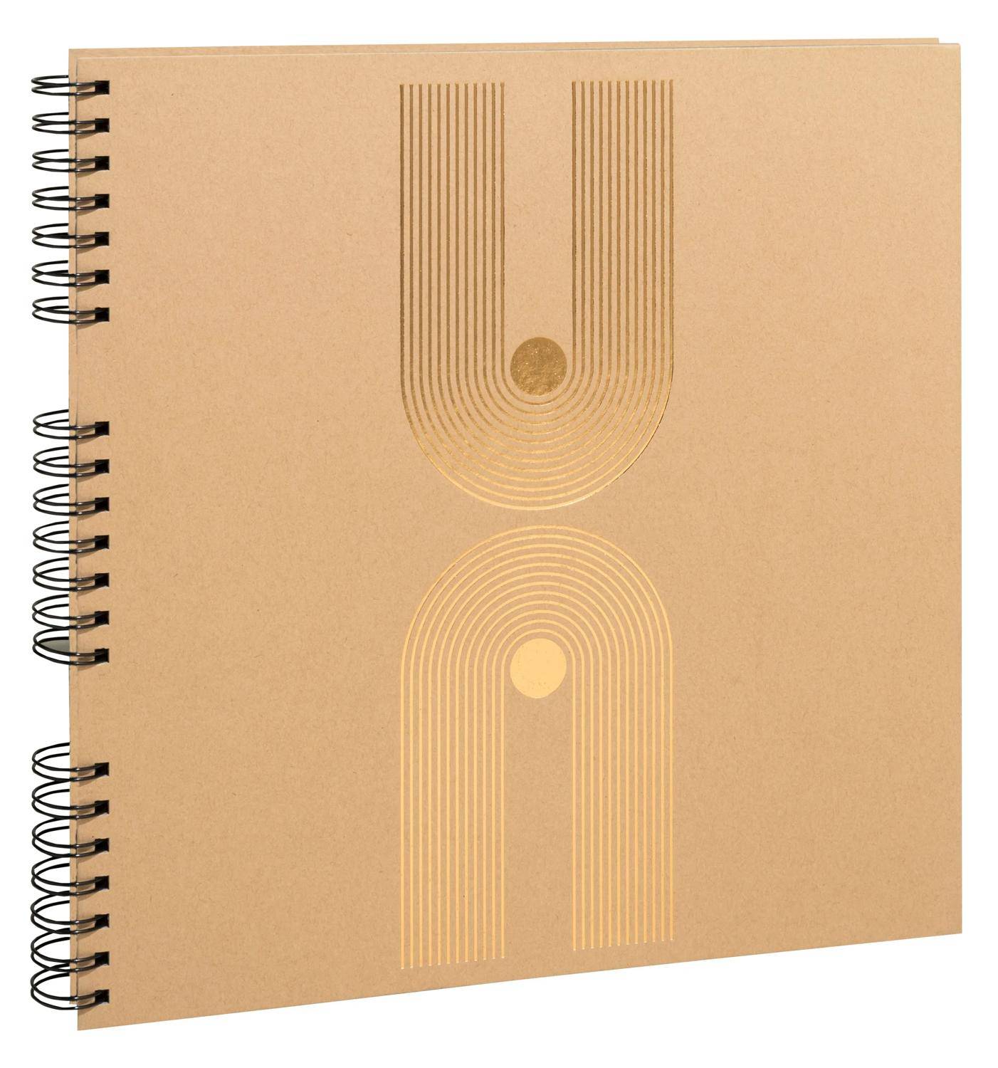 Exacompta Fotoalbum mit Spiralbindung 60S schwarz 32x32 cm - Kraft - 16849E