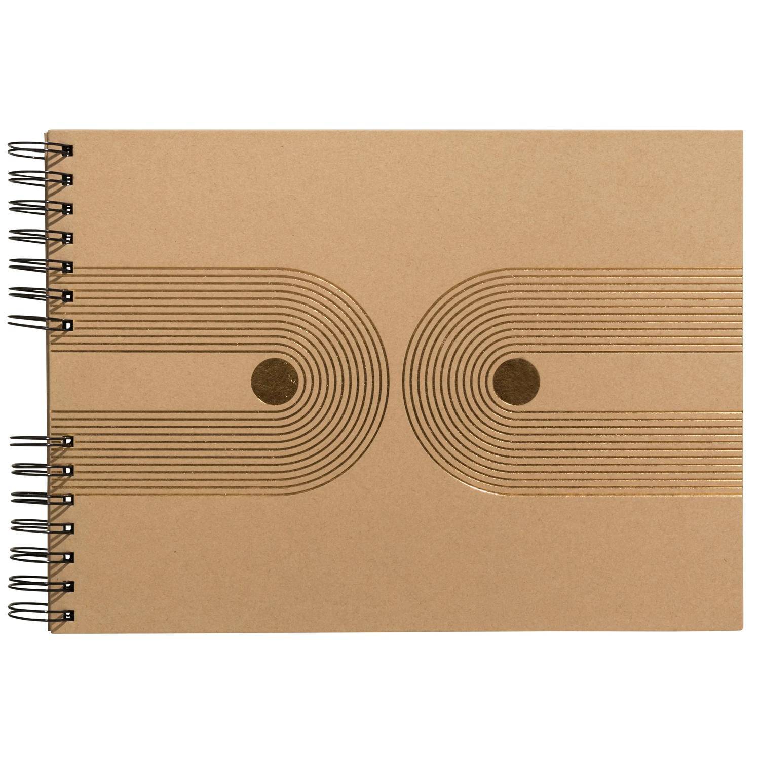 Exacompta Fotoalbum mit Spiralbindung 50S schwarz 32x22 cm - Kraft - 16749E