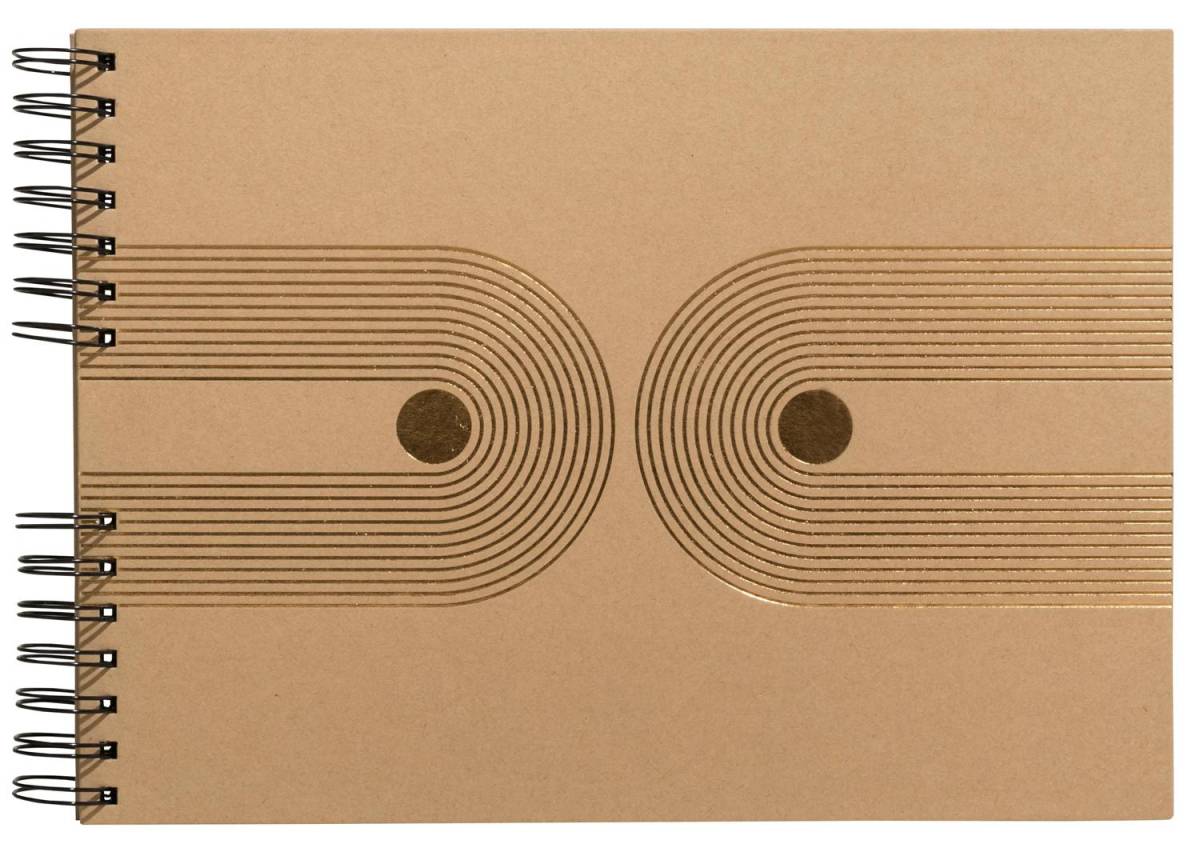 Exacompta Fotoalbum mit Spiralbindung 50S schwarz 32x22 cm - Kraft - 16749E