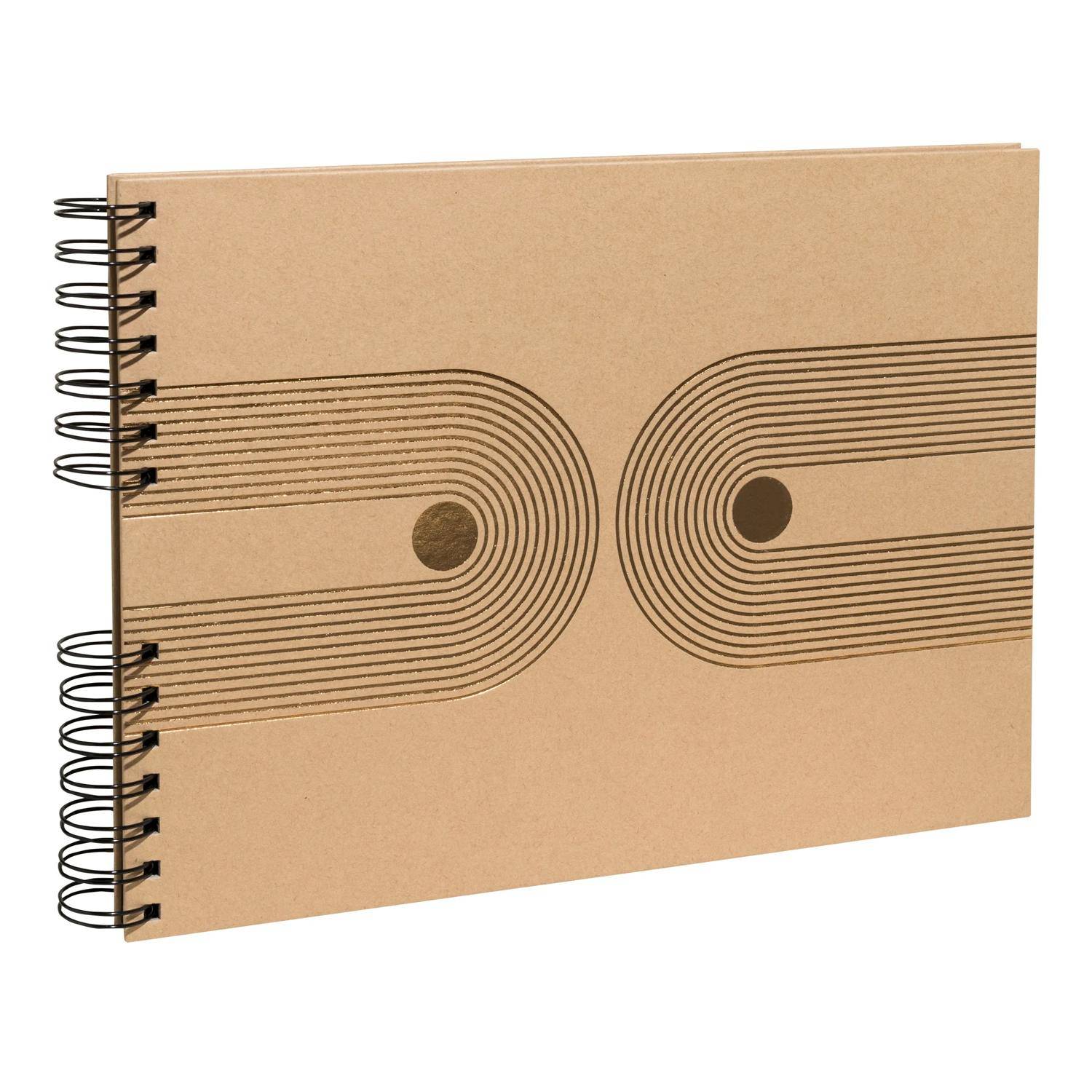 Exacompta Fotoalbum mit Spiralbindung 50S schwarz 32x22 cm - Kraft - 16749E