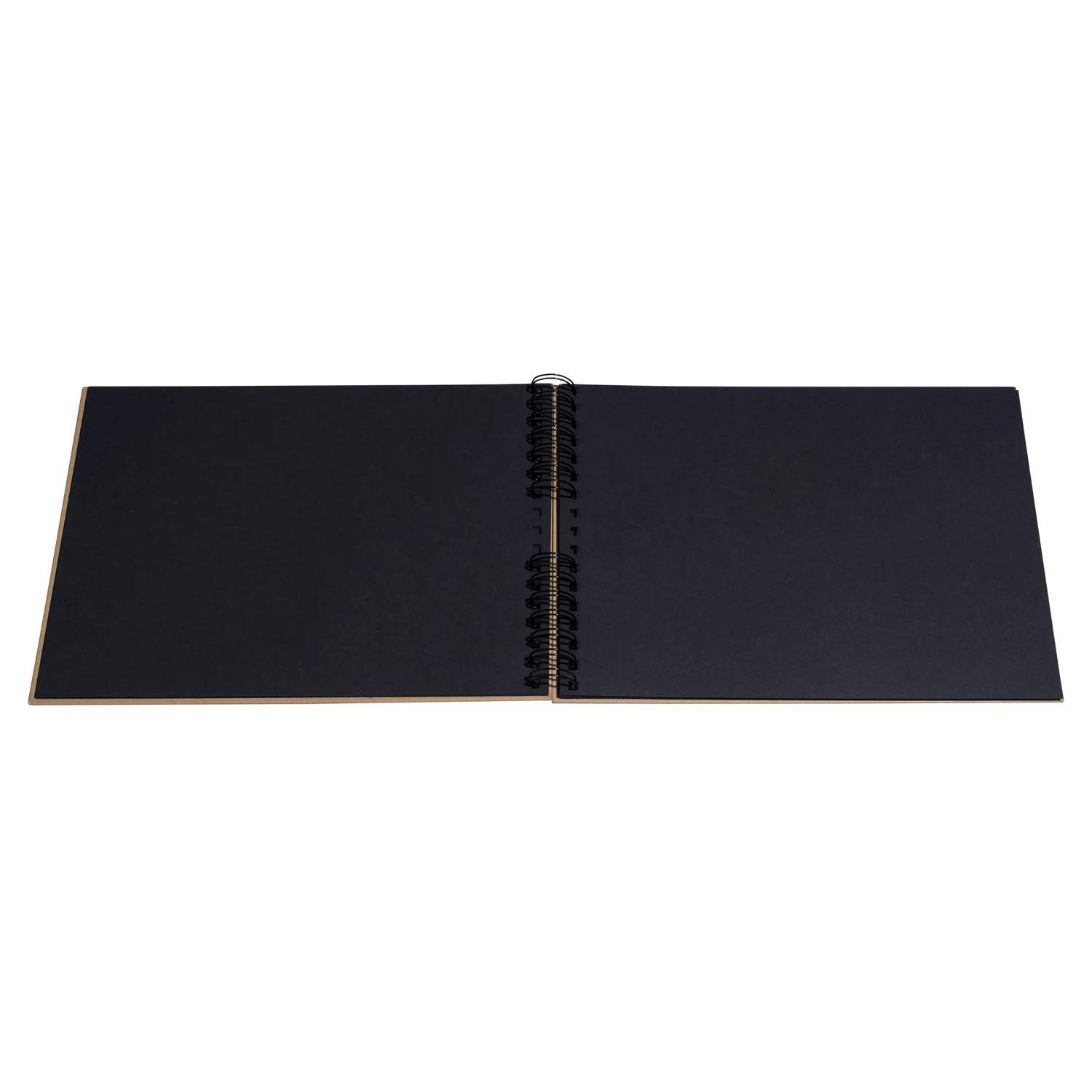 Exacompta Fotoalbum mit Spiralbindung 50S schwarz 32x22 cm - Kraft - 16749E