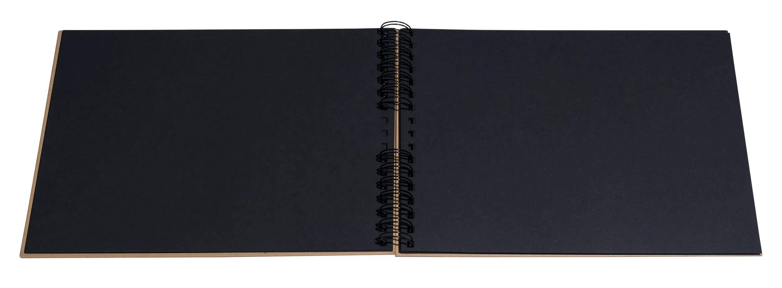 Exacompta Fotoalbum mit Spiralbindung 50S schwarz 32x22 cm - Kraft - 16749E