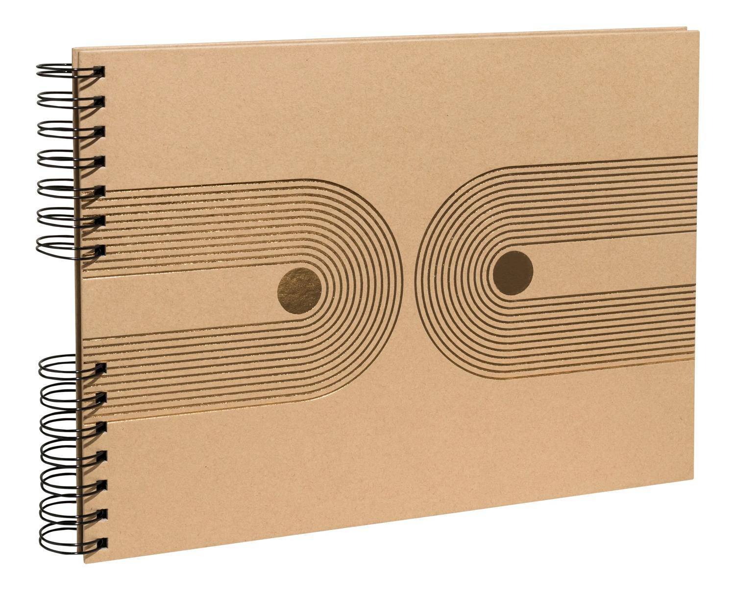 Exacompta Fotoalbum mit Spiralbindung 50S schwarz 32x22 cm - Kraft - 16749E