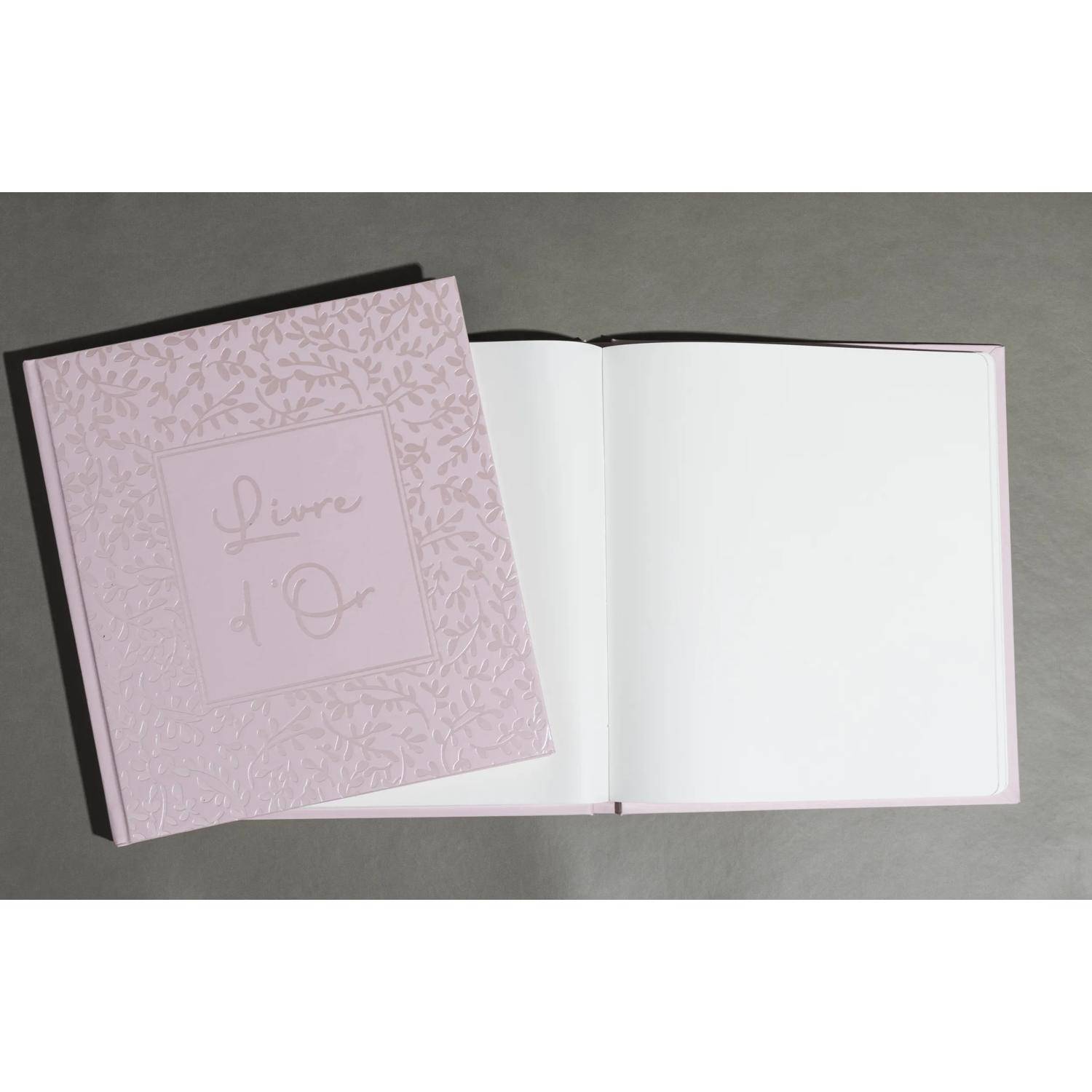 Exacompta Gästebuch 70 Bl blank Silberschnitt 21x19cm AutentiK Bonbonrosa 47364E