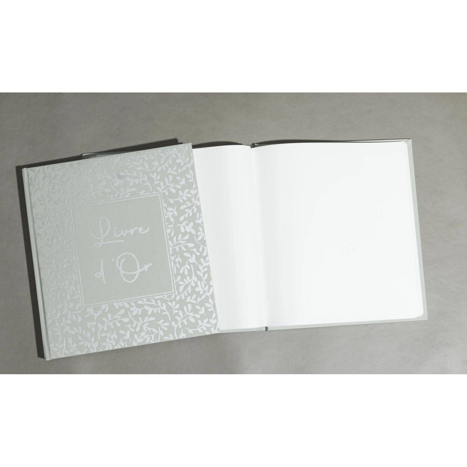 Exacompta Gästebuch 70 Bl blank Silberschnitt 21x19cm AutentiK Salbeigrün 47363E