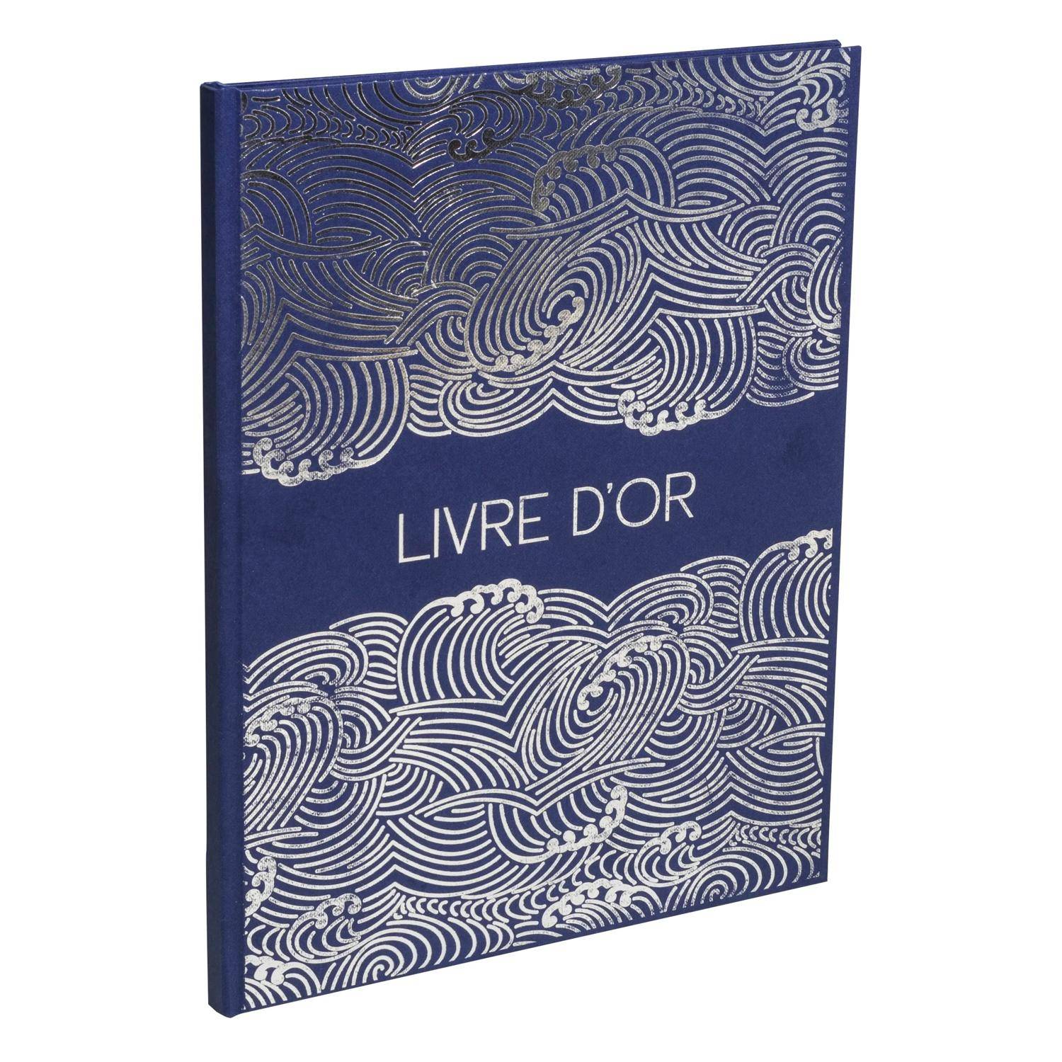 Exacompta Gästebuch 50 Bl blanko Silberschnitt 27x22 cm Japan - Blau - 47302E