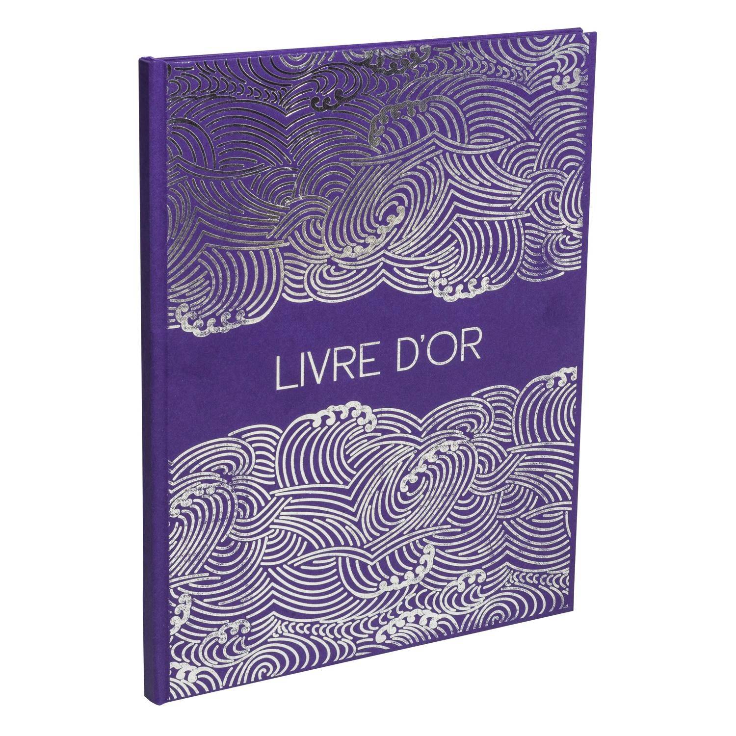 Exacompta Gästebuch 50 Bl blanko Silberschnitt 27x22 cm Japan - Violett - 47303E