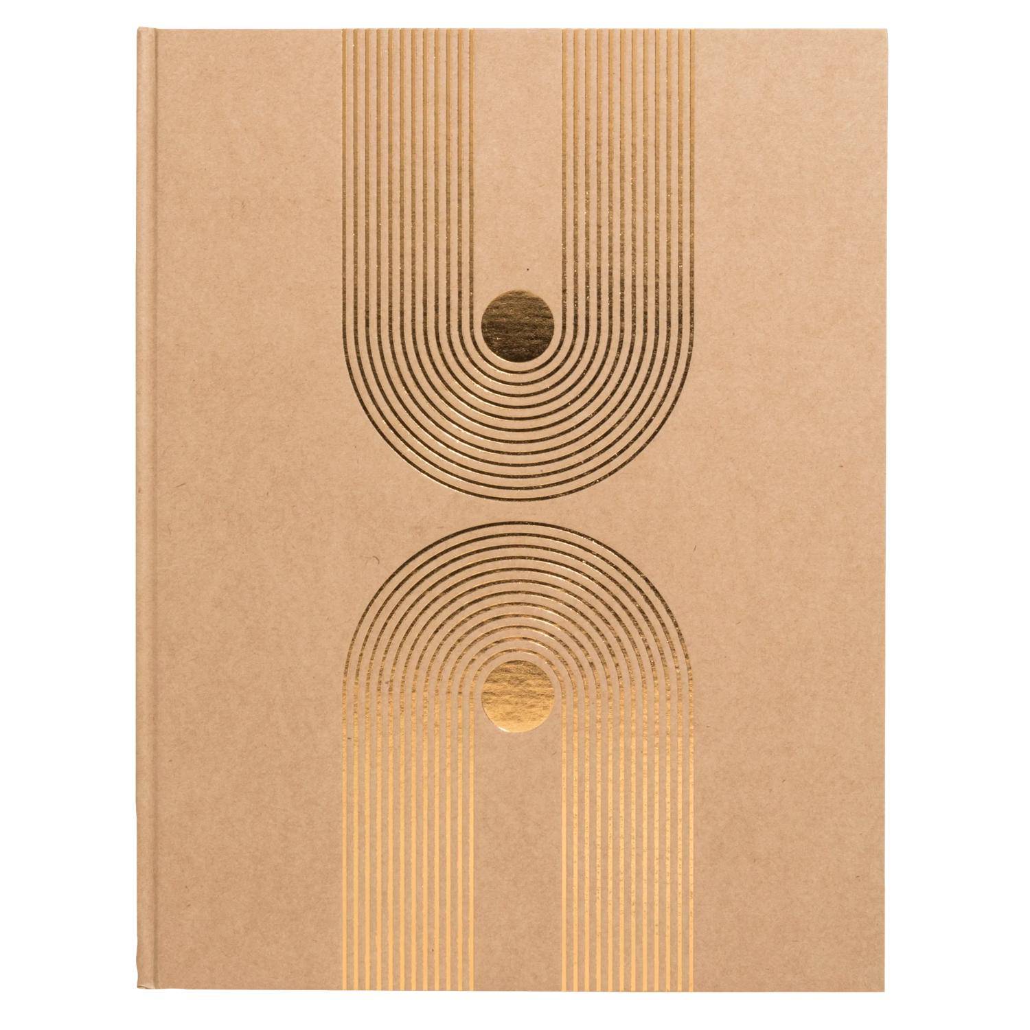 Exacompta Gästebuch 50 Bl blanko Goldschnitt 27x22 cm Graphik - Kraft - 47849E