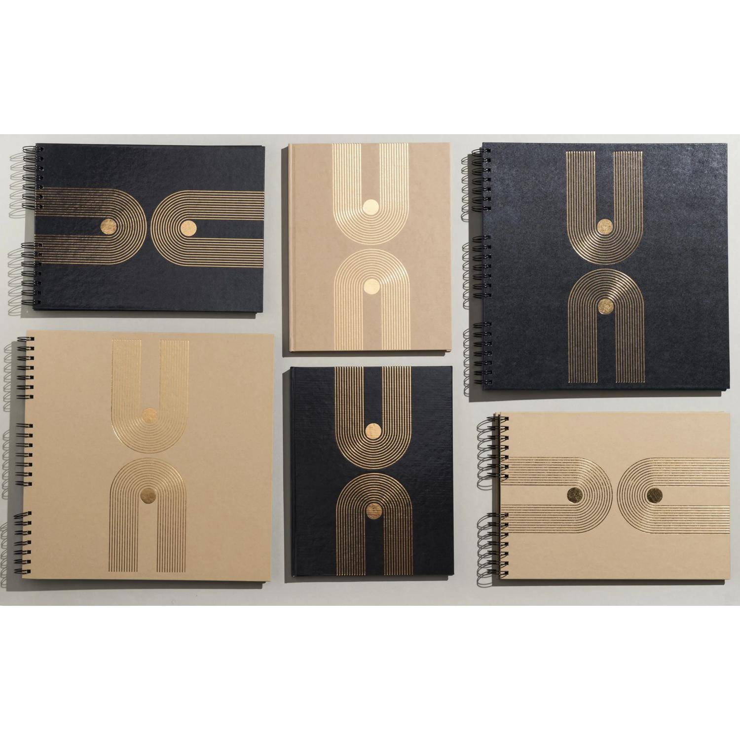 Exacompta Gästebuch 50 Bl blanko Goldschnitt 27x22 cm Graphik - Kraft - 47849E