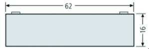 97-9-82253 Namensschild-Abdeckung 62x16