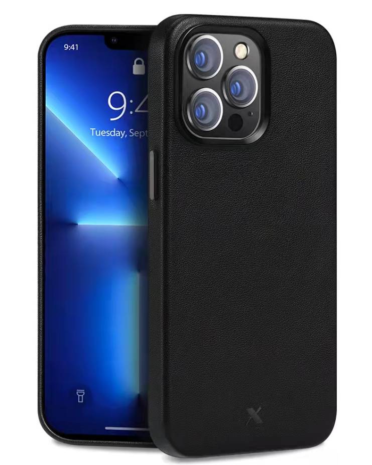 Nevox StyleShell PRO - iPhone 16 Pro MAX 6.9" - Echt Leder MagSafe , schwarz