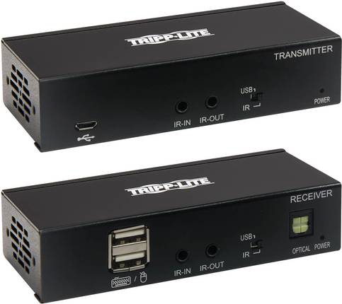 Tripp Eaton Lite Series USB C to HDMI over Cat6 Extender Kit with KVM Support 4K 60Hz 4:4:4 Transmitter/Receiver PoC HDCP 2.2 up 230 ft. TAA