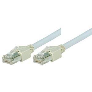Patchkabel F/UTP, Cat 5e, grau, 5,0 m halogenfrei, mit Draka-Kabel und Hirosesteckern TM11 (bisherige Bezeichnung FTP)
