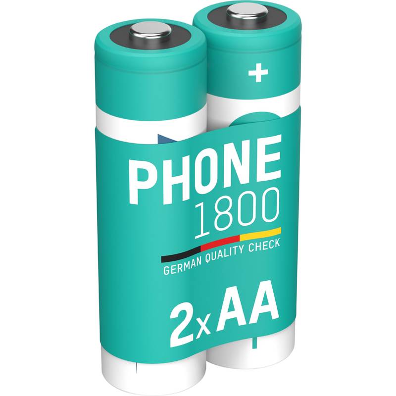 ANSMANN Dect NiMH Akku, Mignon AA, 1.800 mAh, 2er Blister