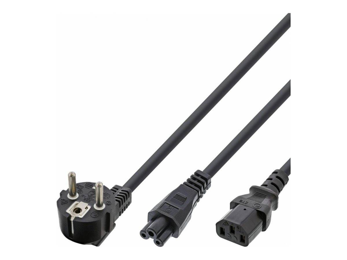 MicroConnect Stromkabel - Typ F/E (M) gewinkeltzu power IEC 60320 C13 - IEC