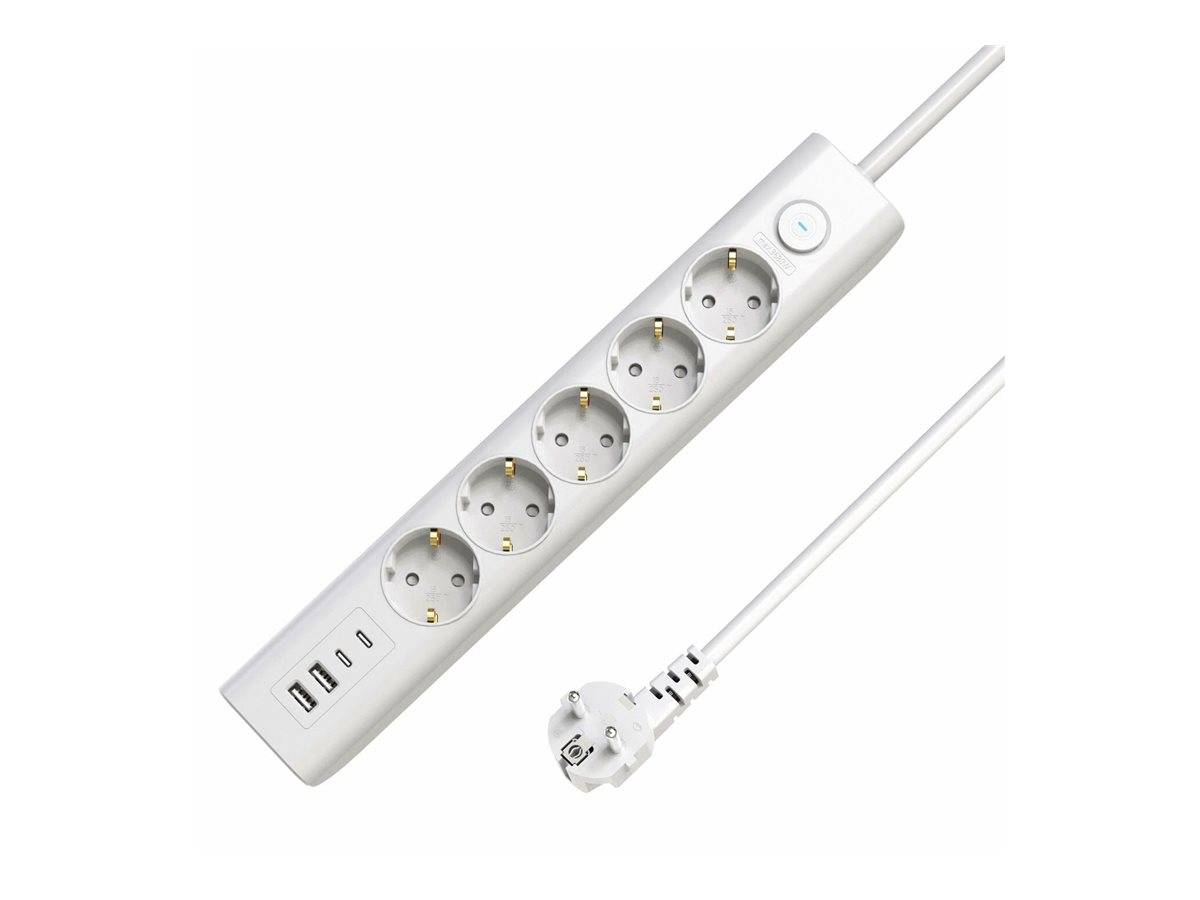 MicroConnect Steckdosenleiste - 5-Wege, Ein/Aus-Schalter - Wechselstrom 230 V -