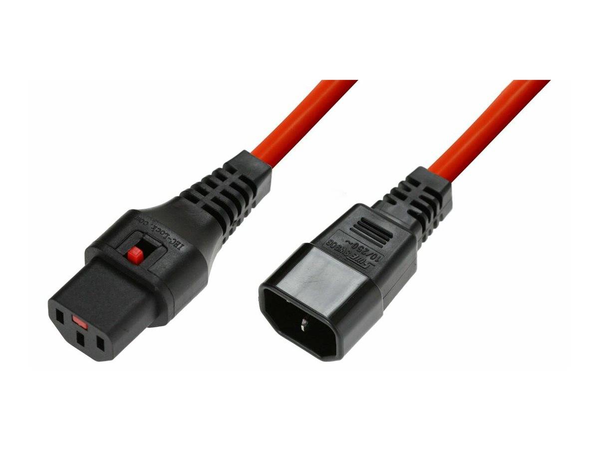 MicroConnect Spannungsversorgungs-Verlängerungskabelpower IEC 60320 C13 Schloss