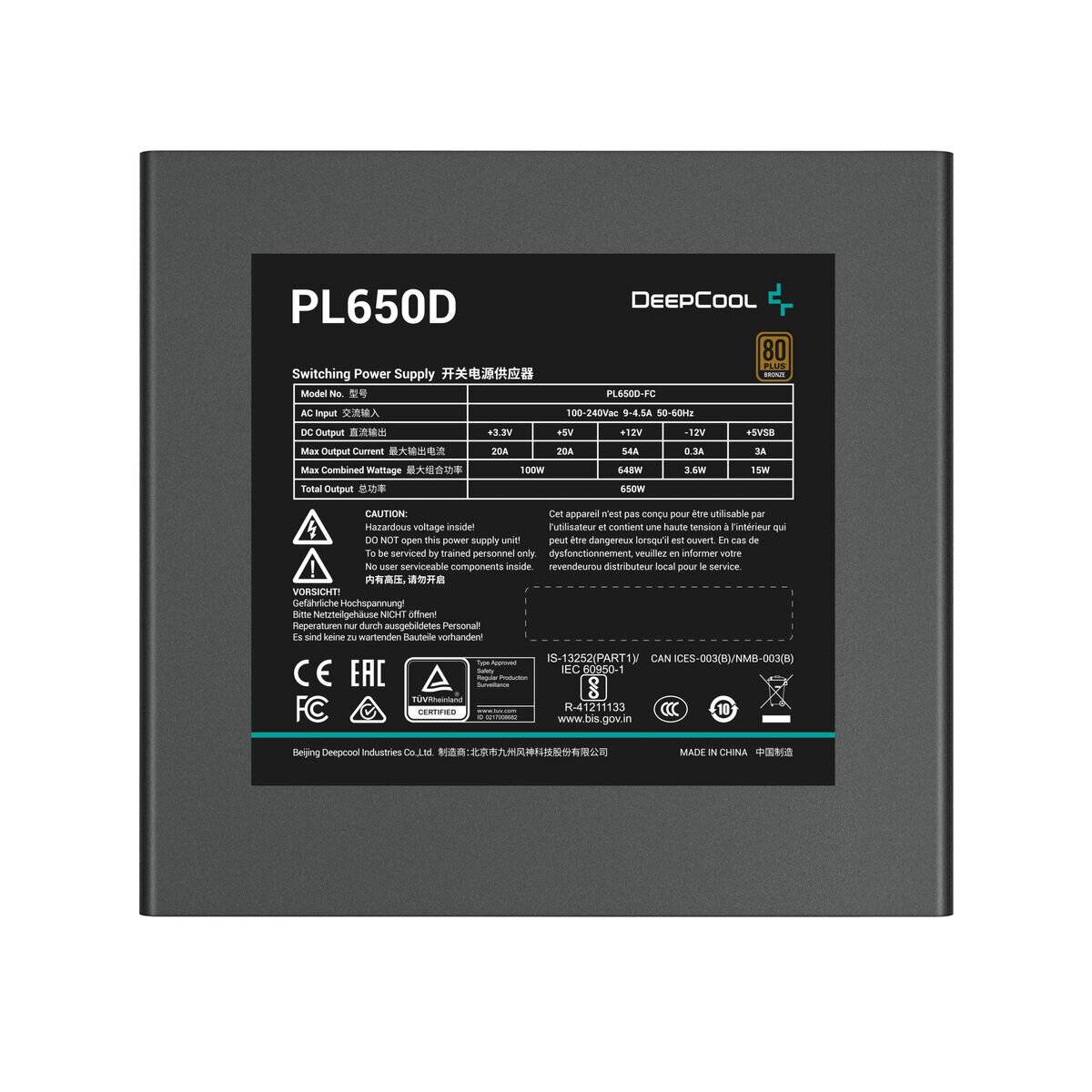 Pl650D (1X 12Vhpwer, 3X Pcie, 650 Watt)