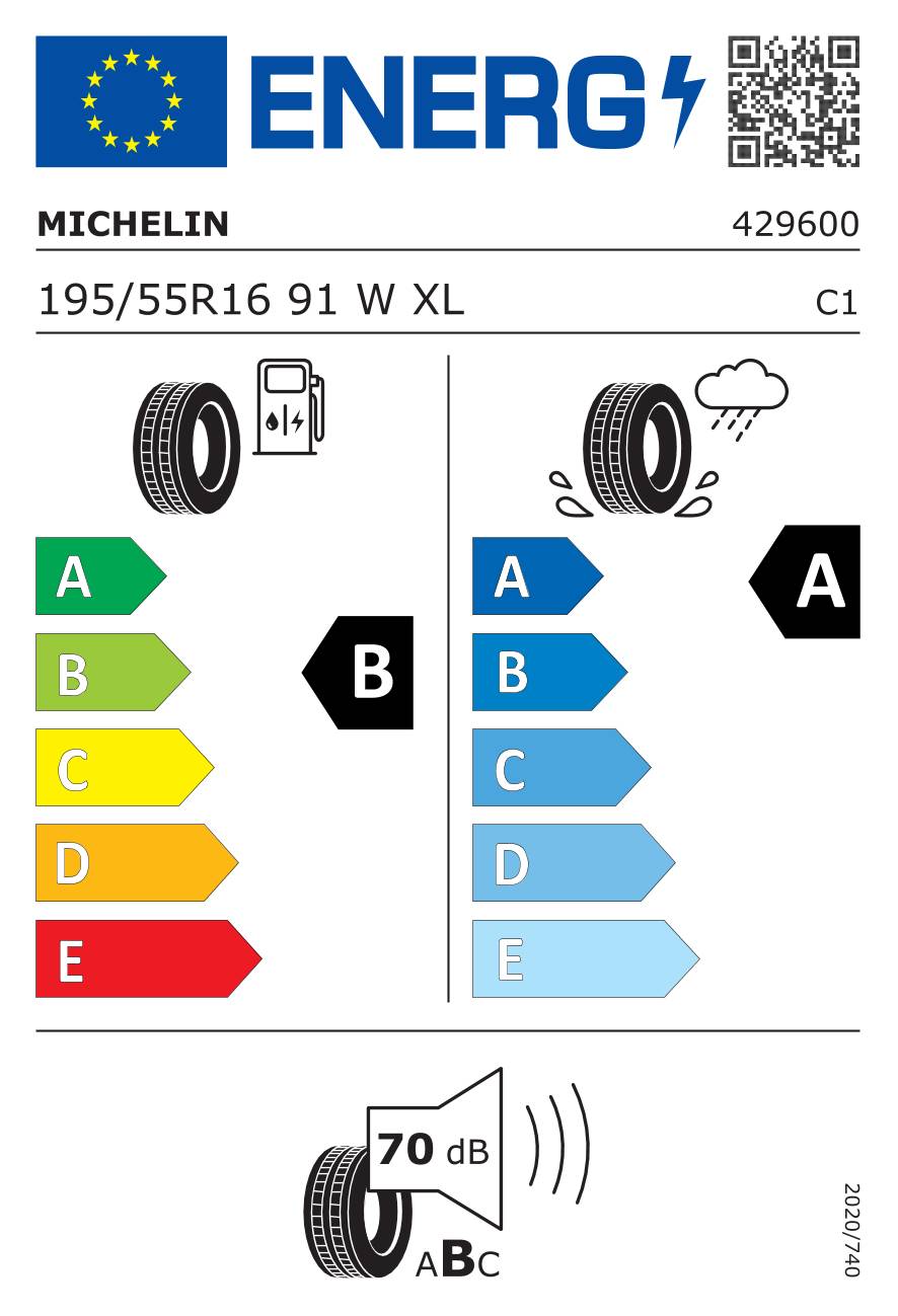 Michelin Primacy 5 ( 195/55 R16 91W XL EV Suitable, mit Felgenschutzleiste (FSL) )