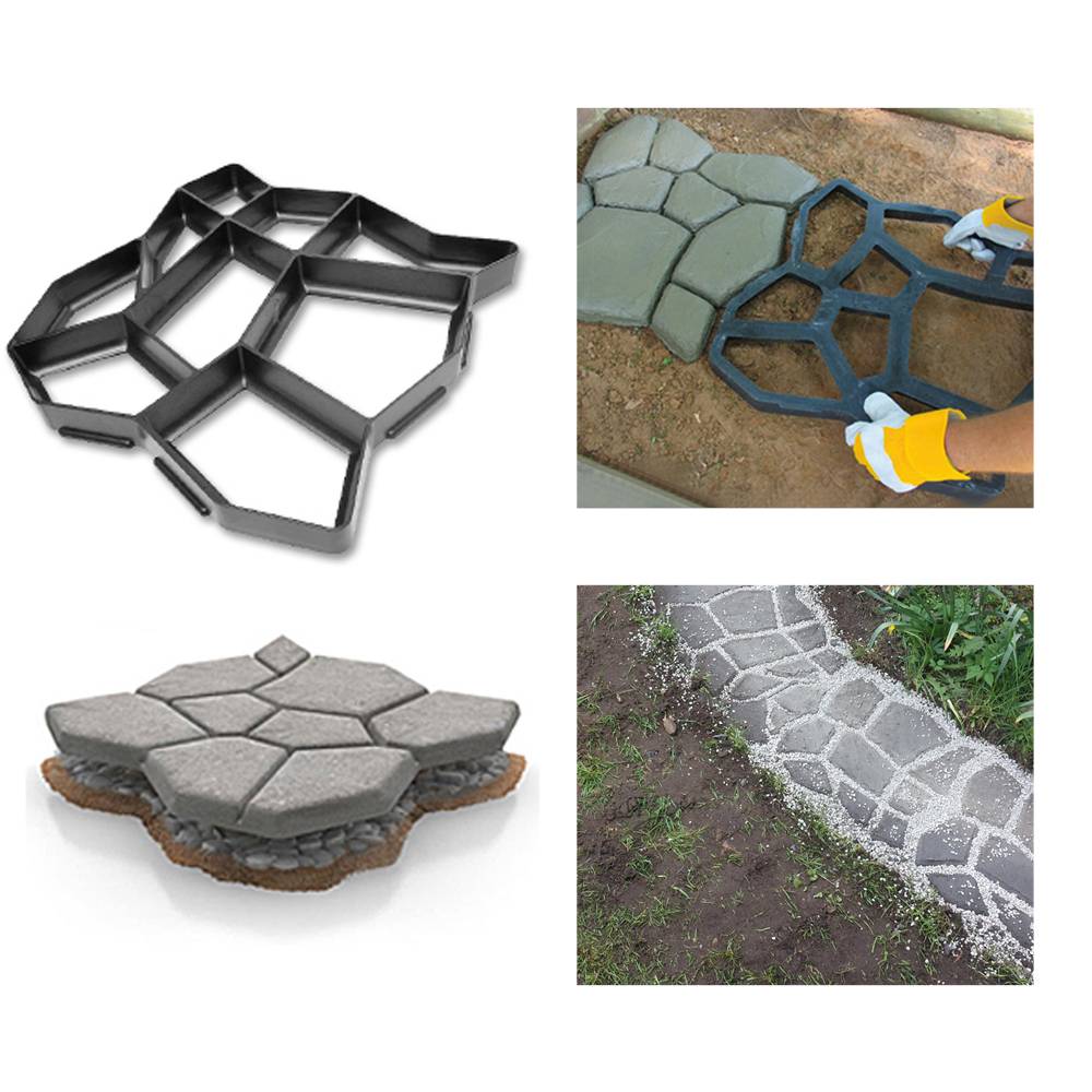 1 Stk. Pflasterform 43*43*4 CM, Betonform DIY Gießform, aus Kunststoff, für Gehwegen Terrasse Garten Gehweg