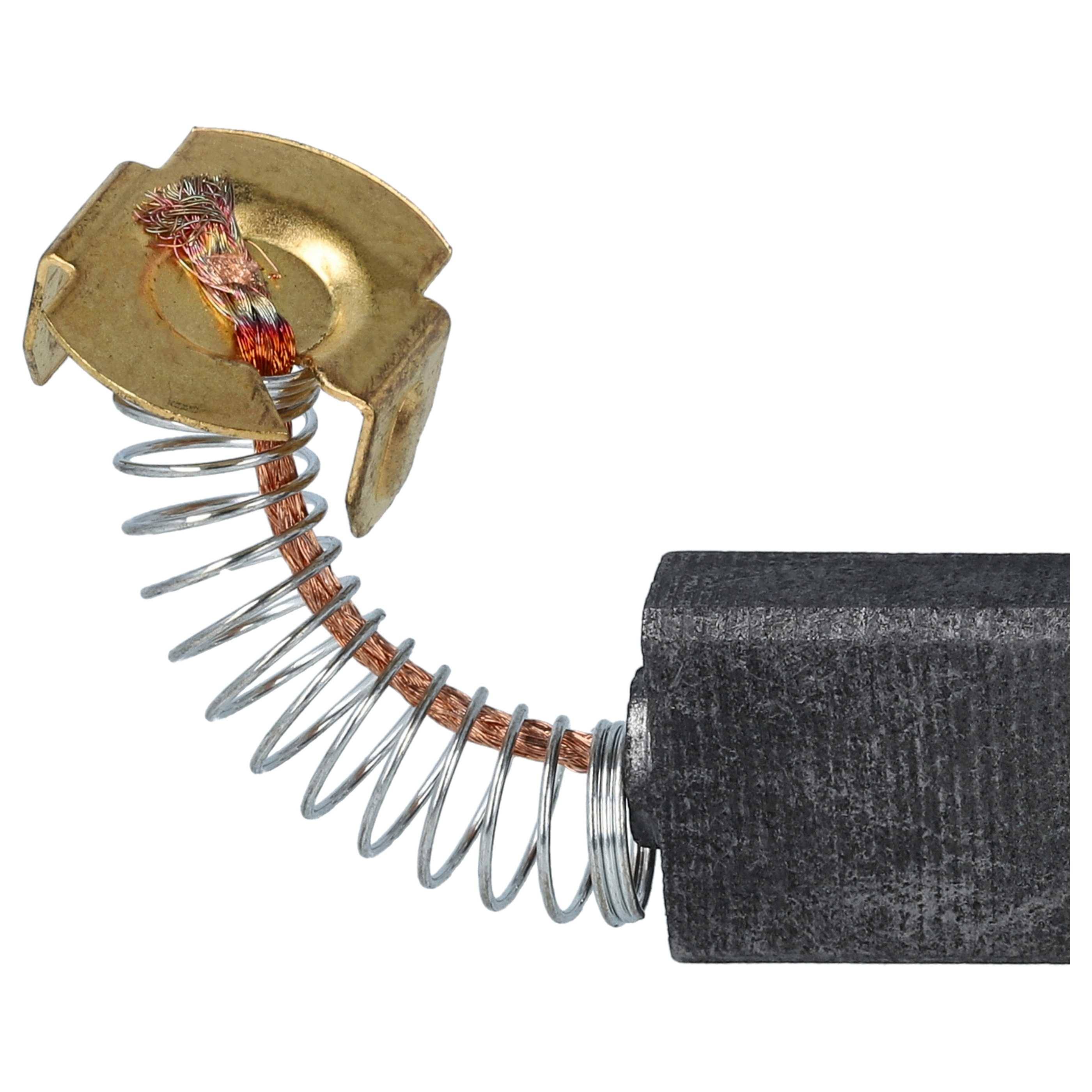 vhbw 2x Kohlebürste 6,15 x 13,4 x 20,5 mm Ersatz für Fein 30798651060 für Elektrowerkzeug, Bohrmaschine + Feder