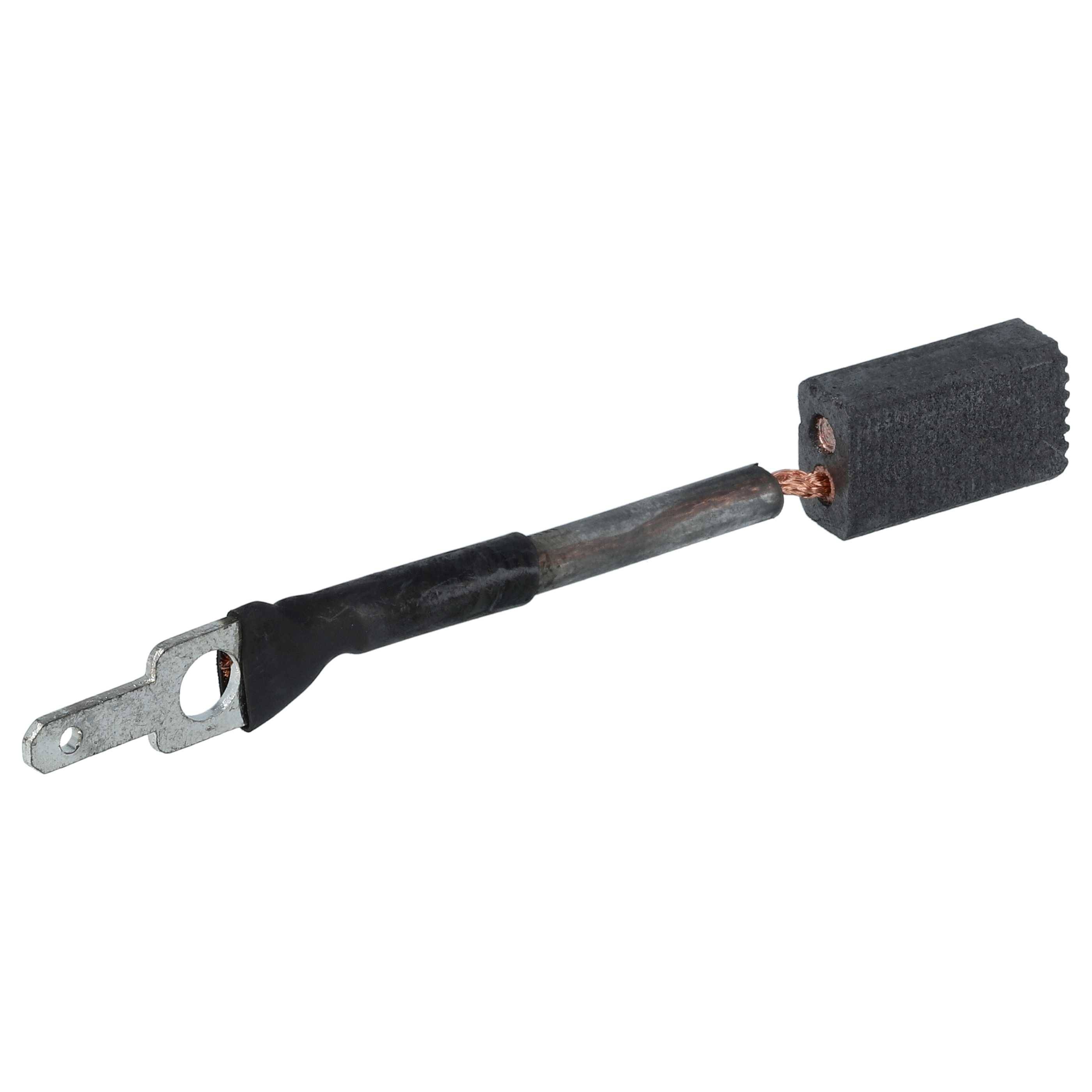 Eine Kohlemotor-Bürste mit metallischem Stecker und Kupferdraht, verwendet zum Leiten von elektrischem Strom in Motoren.