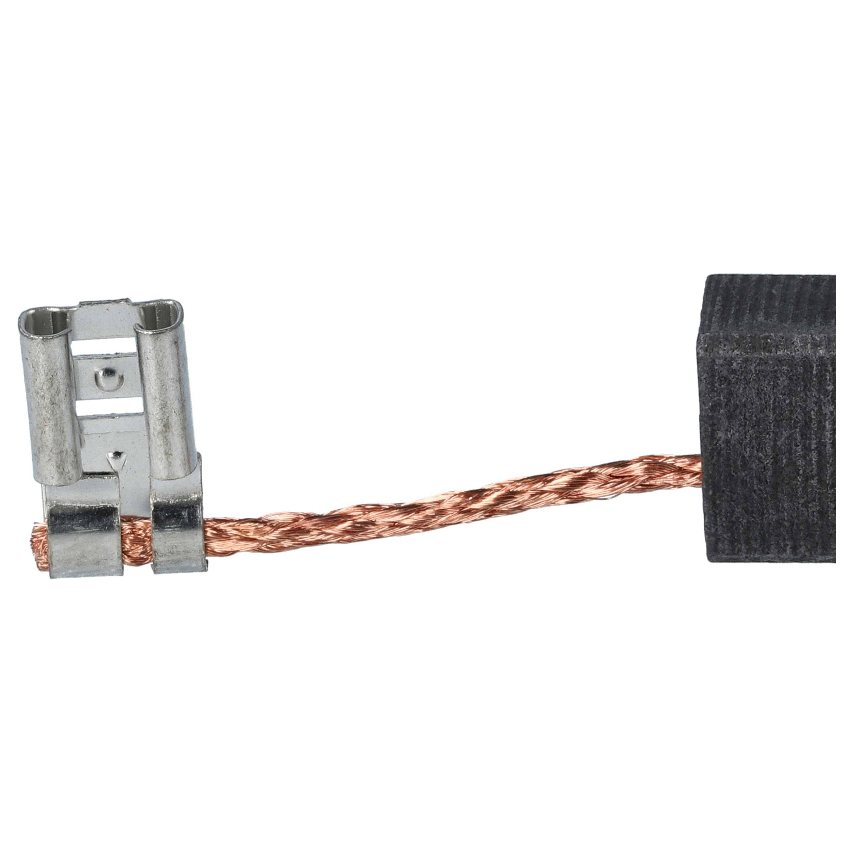 Eine Nahaufnahme einer elektrischen Komponente mit einem Metallstecker, der an einem geflochtenen Kupferdraht befestigt ist.