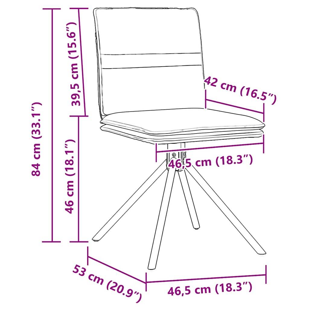 vidaXL Esszimmerstühle 6 Stk. Braun Wildleder-Optik